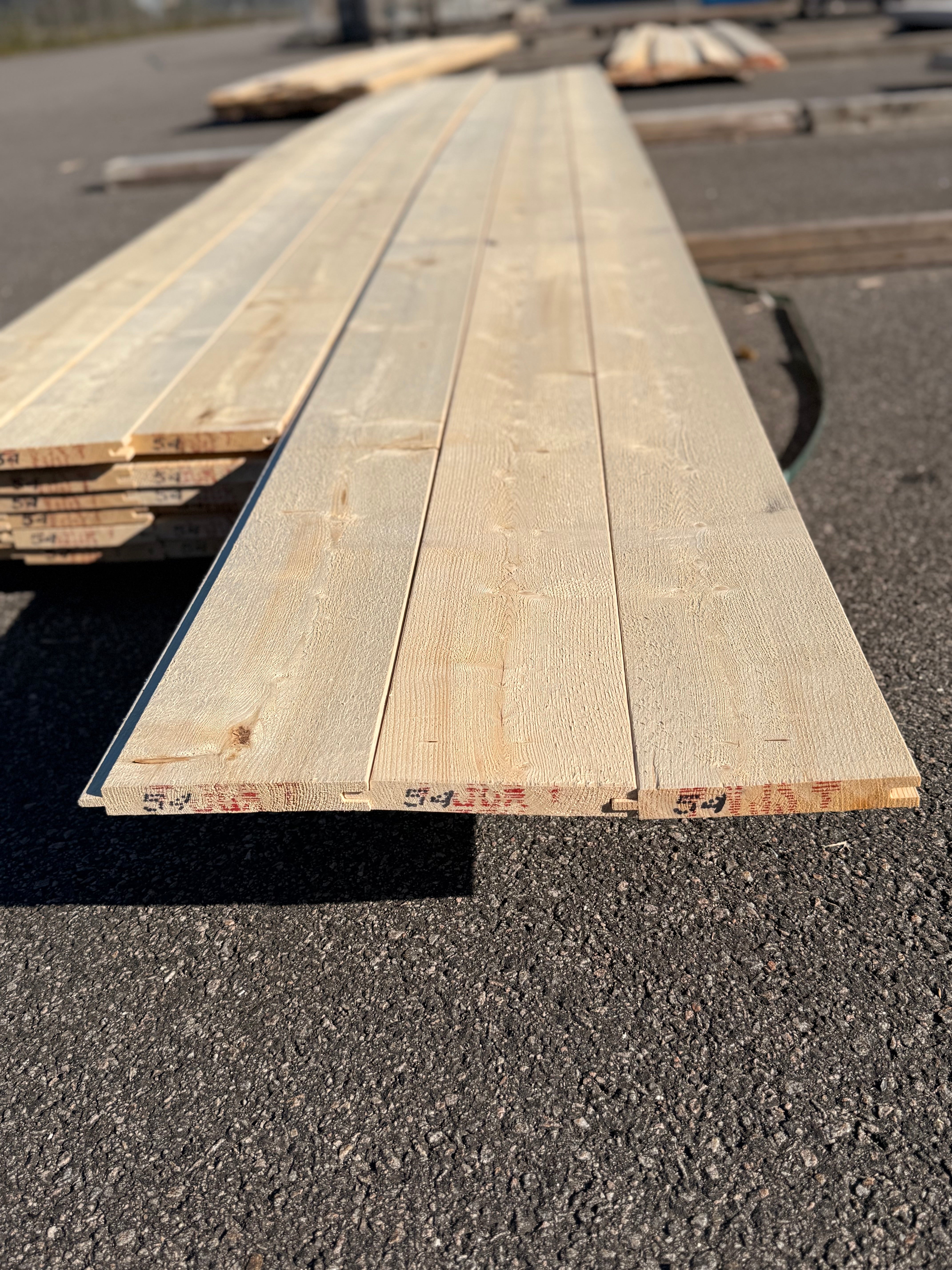 Paket Ytterpanel 22x170mm – 35 st (5,40 m, gran, obehandlad)