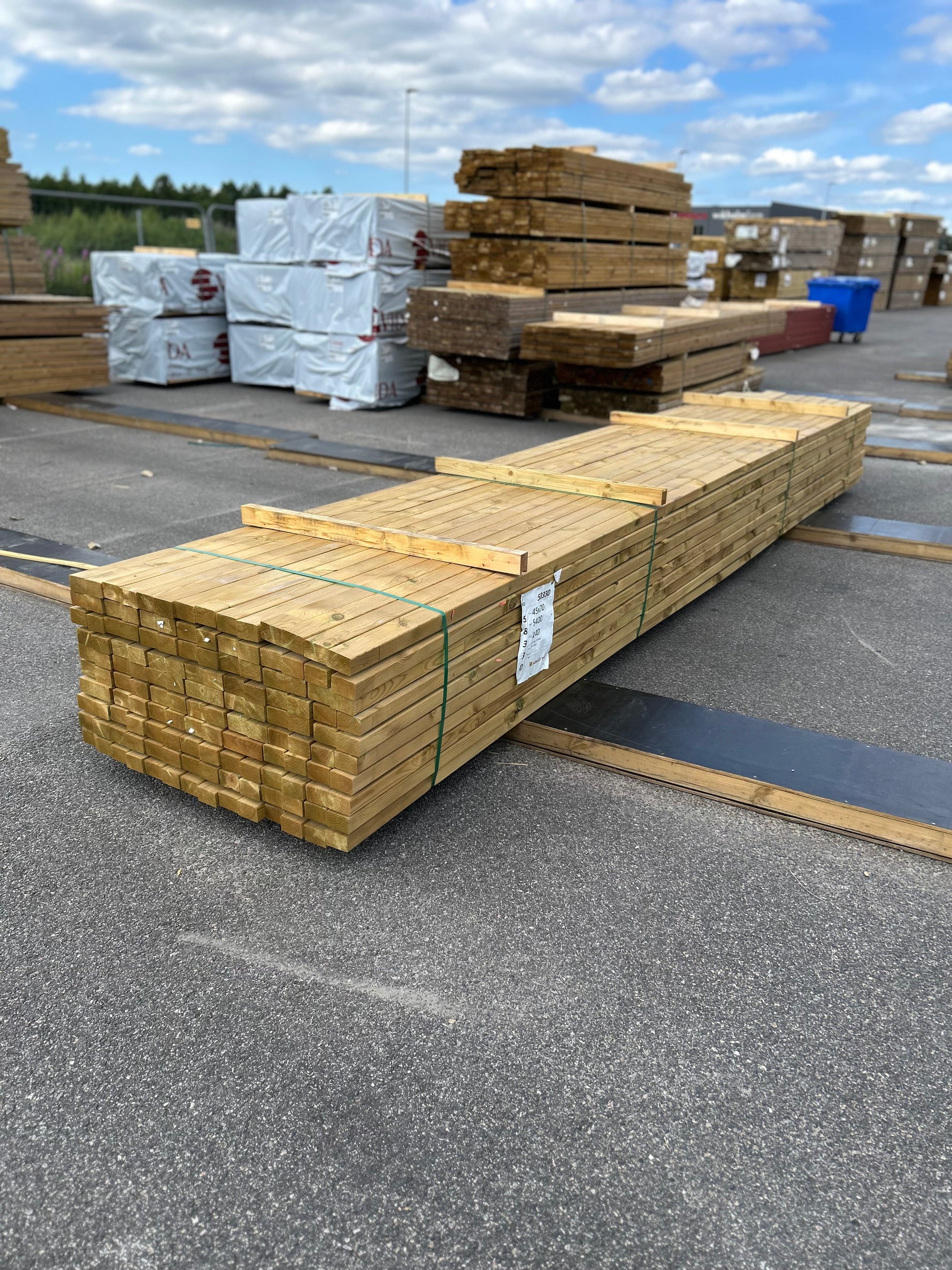 Paket Tryckimpregnerade Reglar 45x70mm Fingerskarvade 5,40m 140st