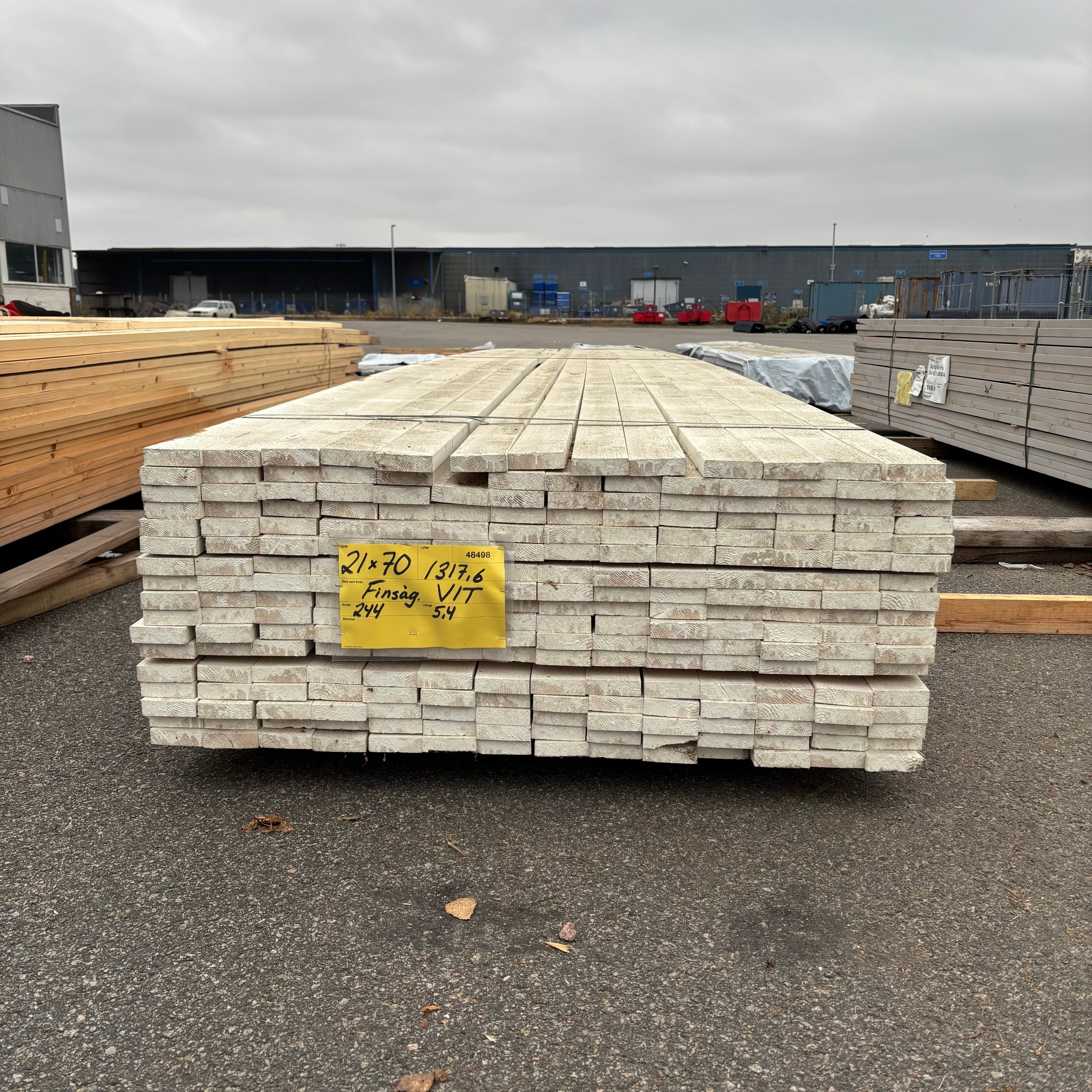 Paket Ytterpanel Finsågad 22x70mm – 238 st (5,40 m, Vit S0502-Y)