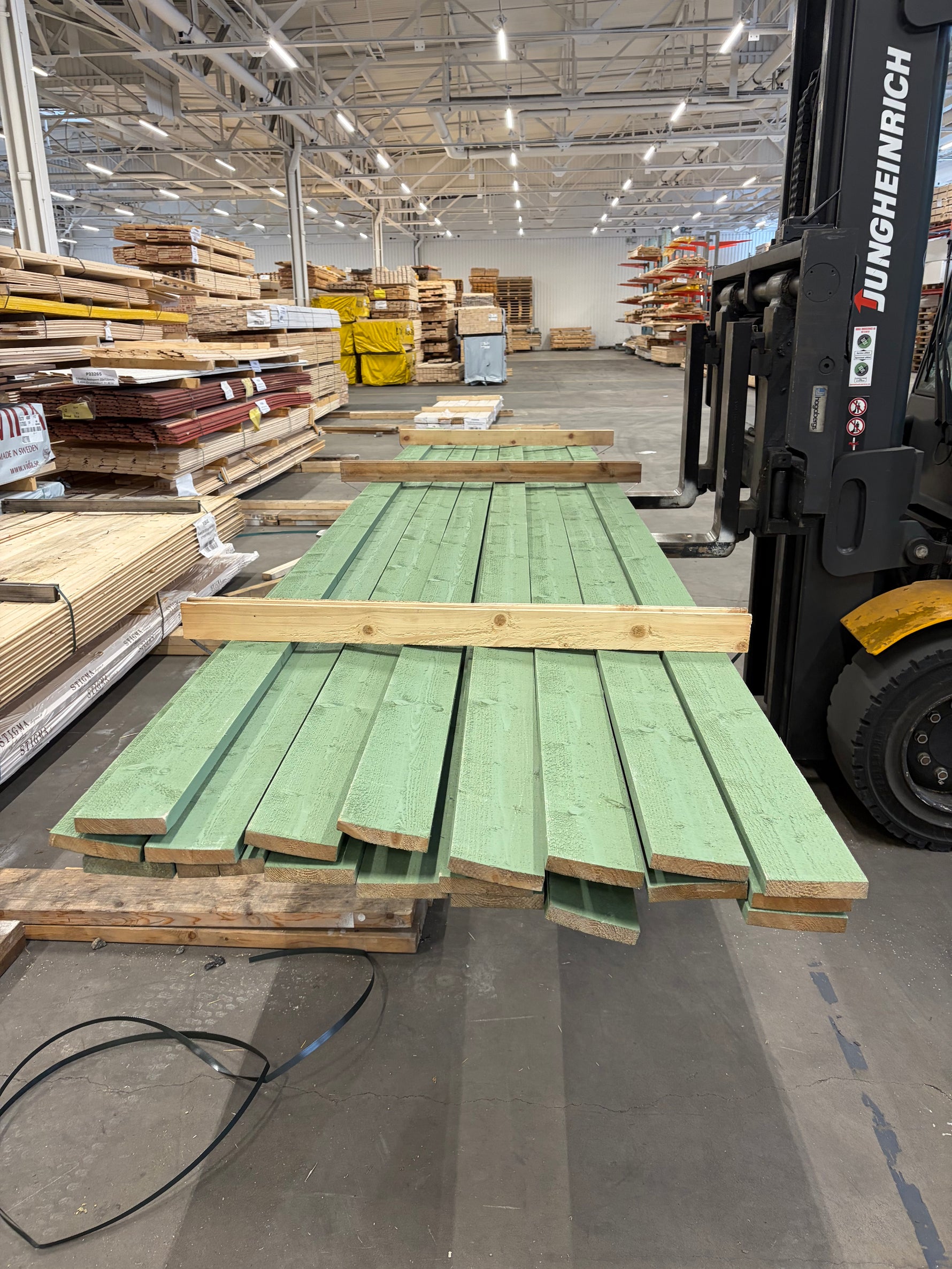 Paket finsågade brädor 21x110 4.80 m 19 st grön - Spirec