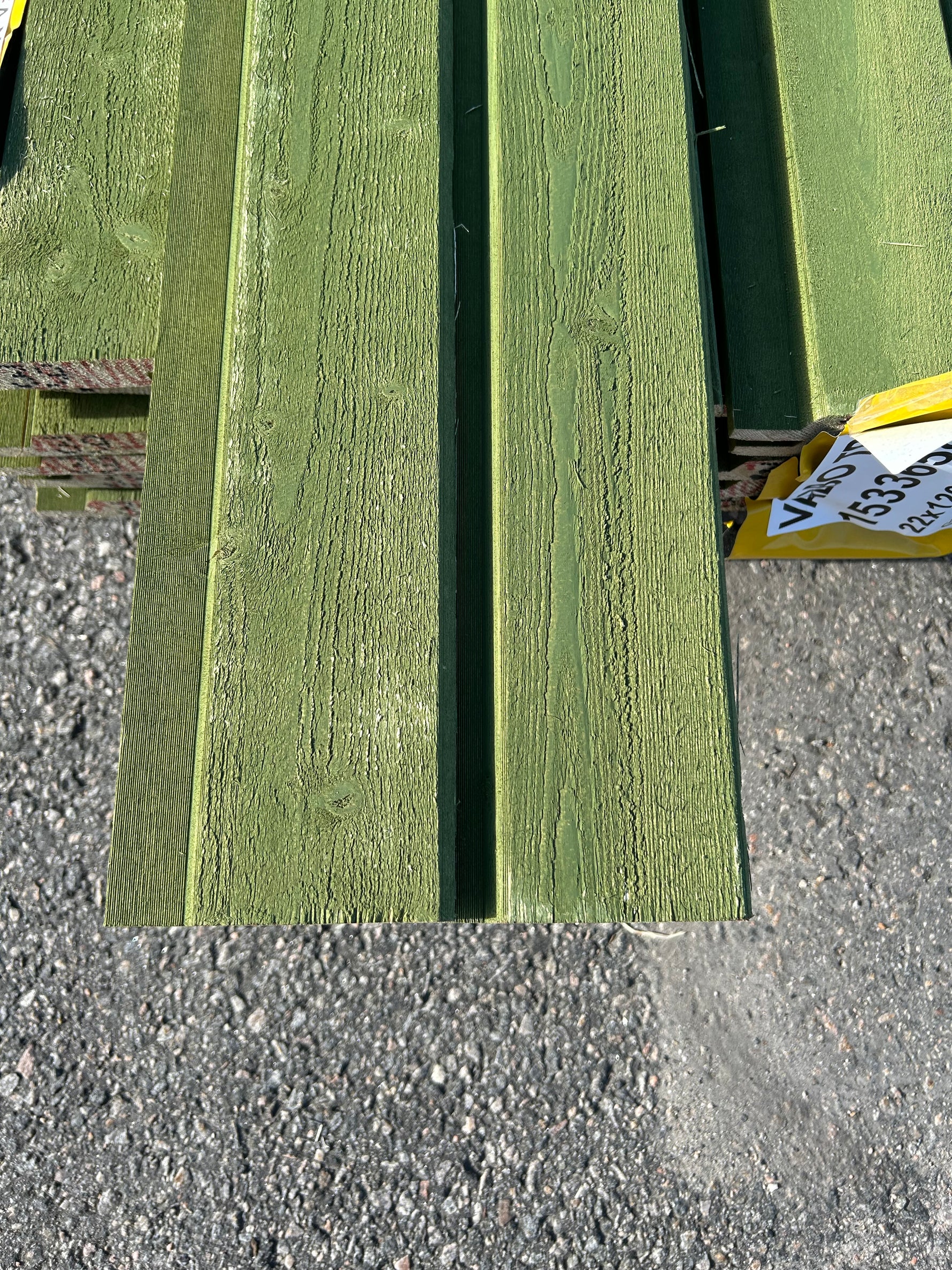 Paket Falsad Spårpanel 22x120mm 3,90m 56st (Grön Slamfärg)