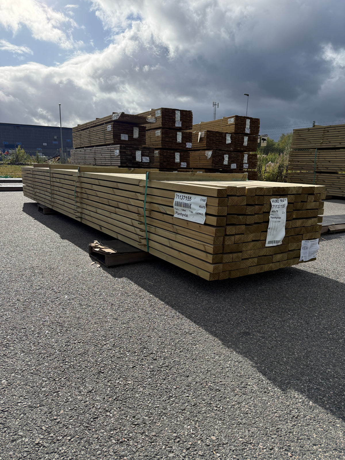 Paket Tryckimpregnerade Reglar 45x70mm, 140st 5,10m