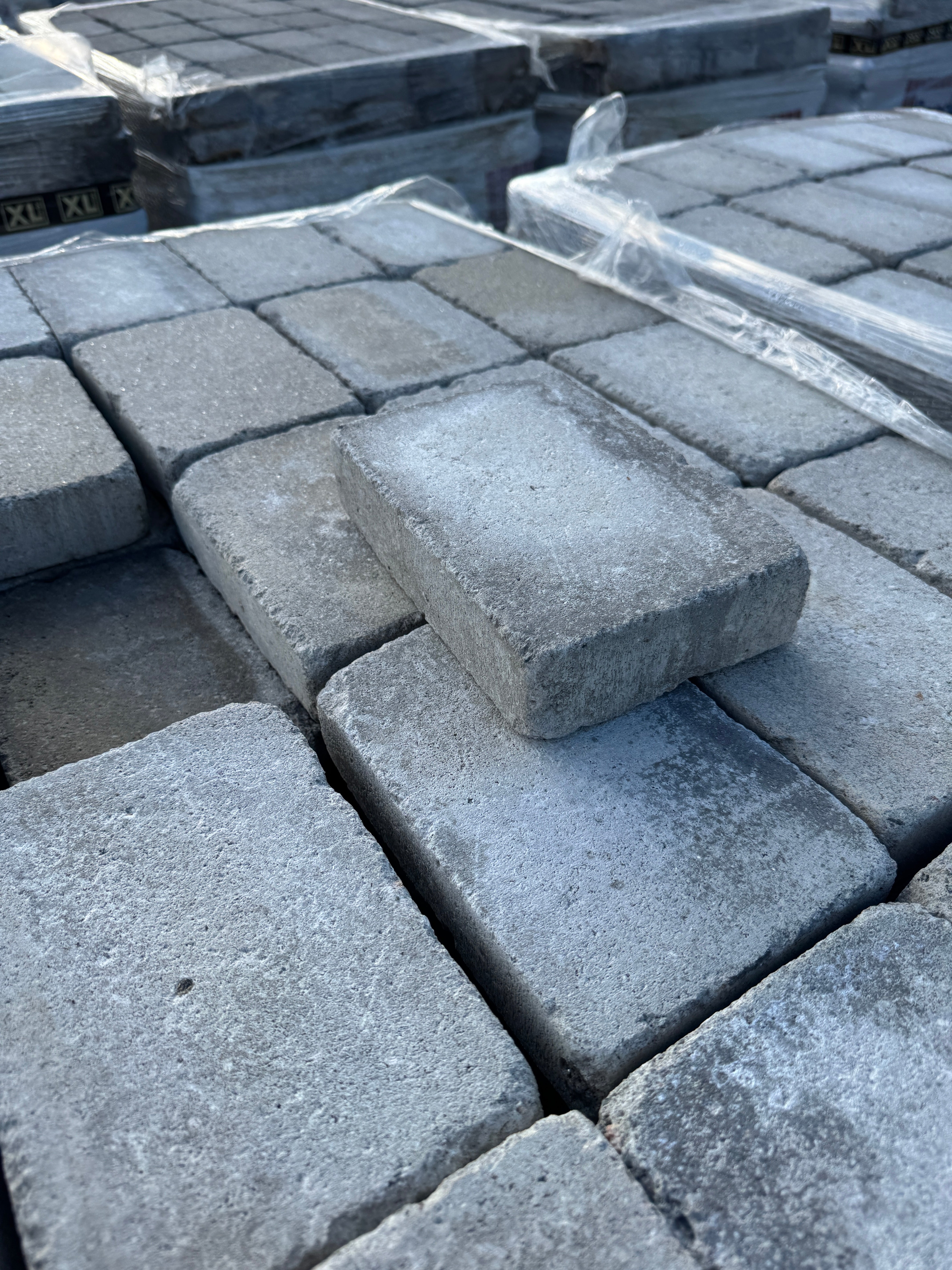 4 pall Marksten Labyrint Antik Hel 210x140x50mm Grå
