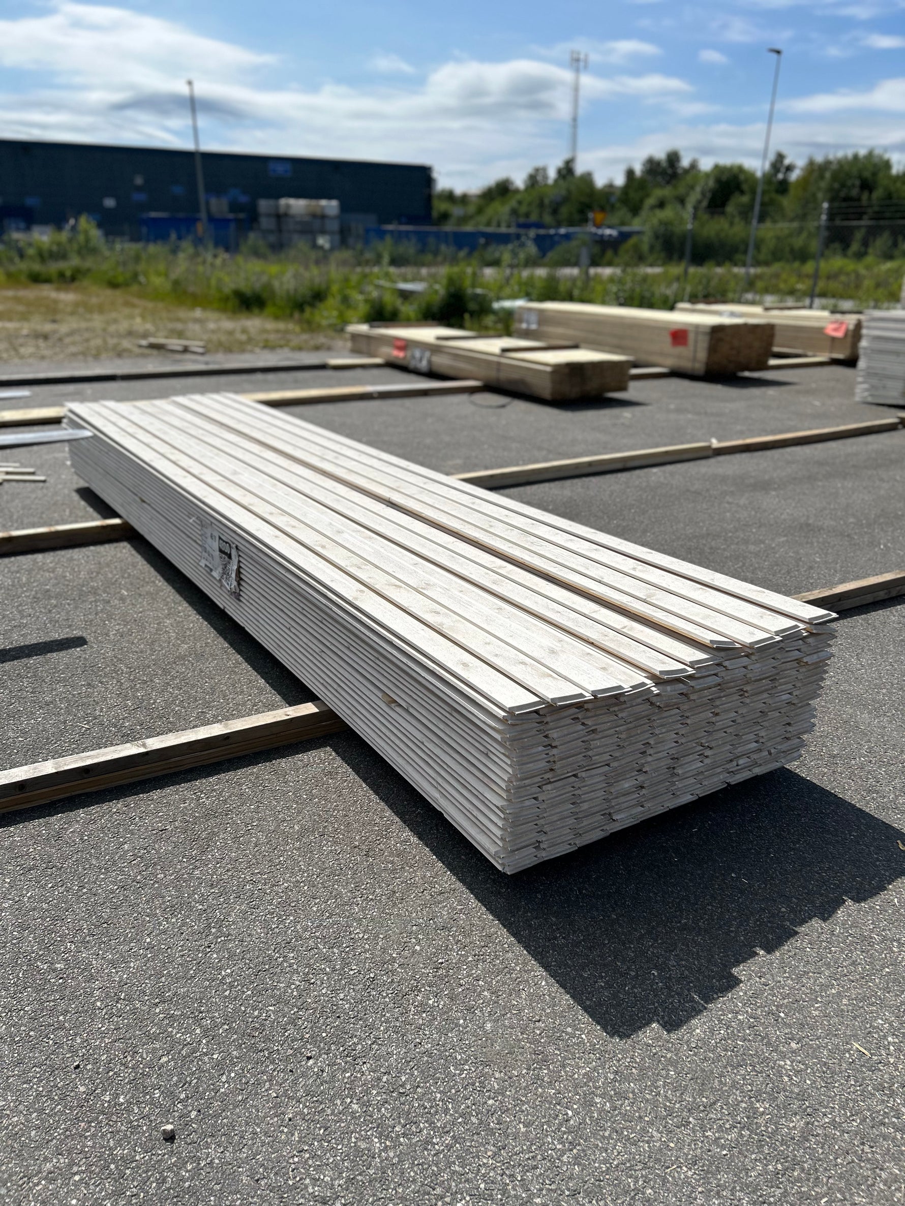 Paket Ytterpanel Enkelfasspont 22x120mm, 186st 4.80m- Grundmålad