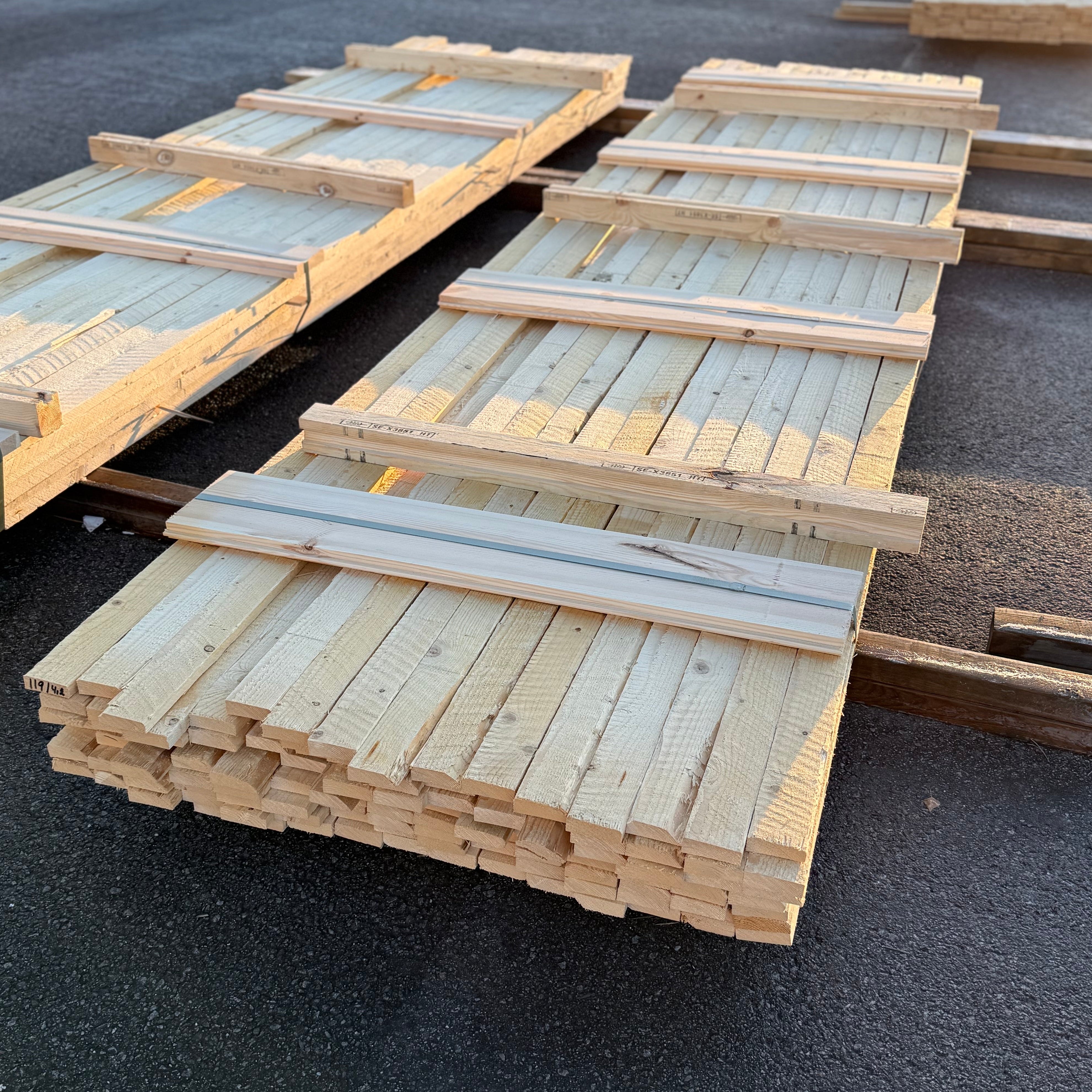 Paket Brädor 19x63mm – 119 st (4,20 m, gran, ohyvlad/råsågad)