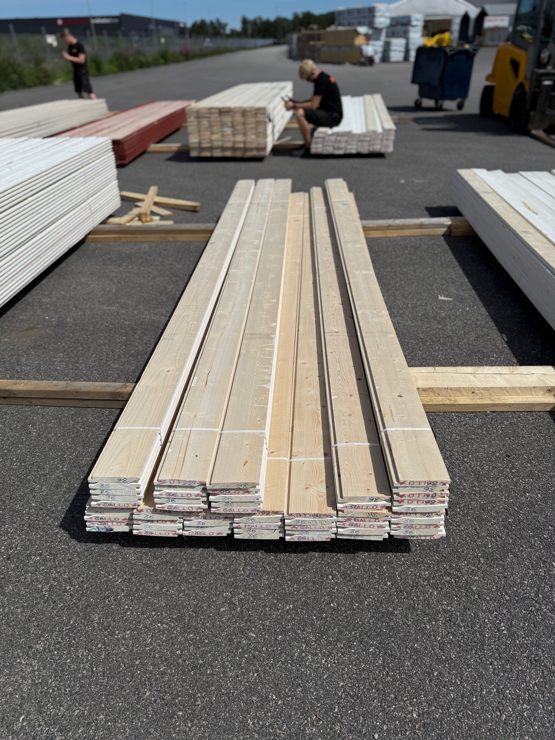 Paket Ytterpanel Enkelfas Halvspont 22x145mm, 57st 3.60m Grundmålad