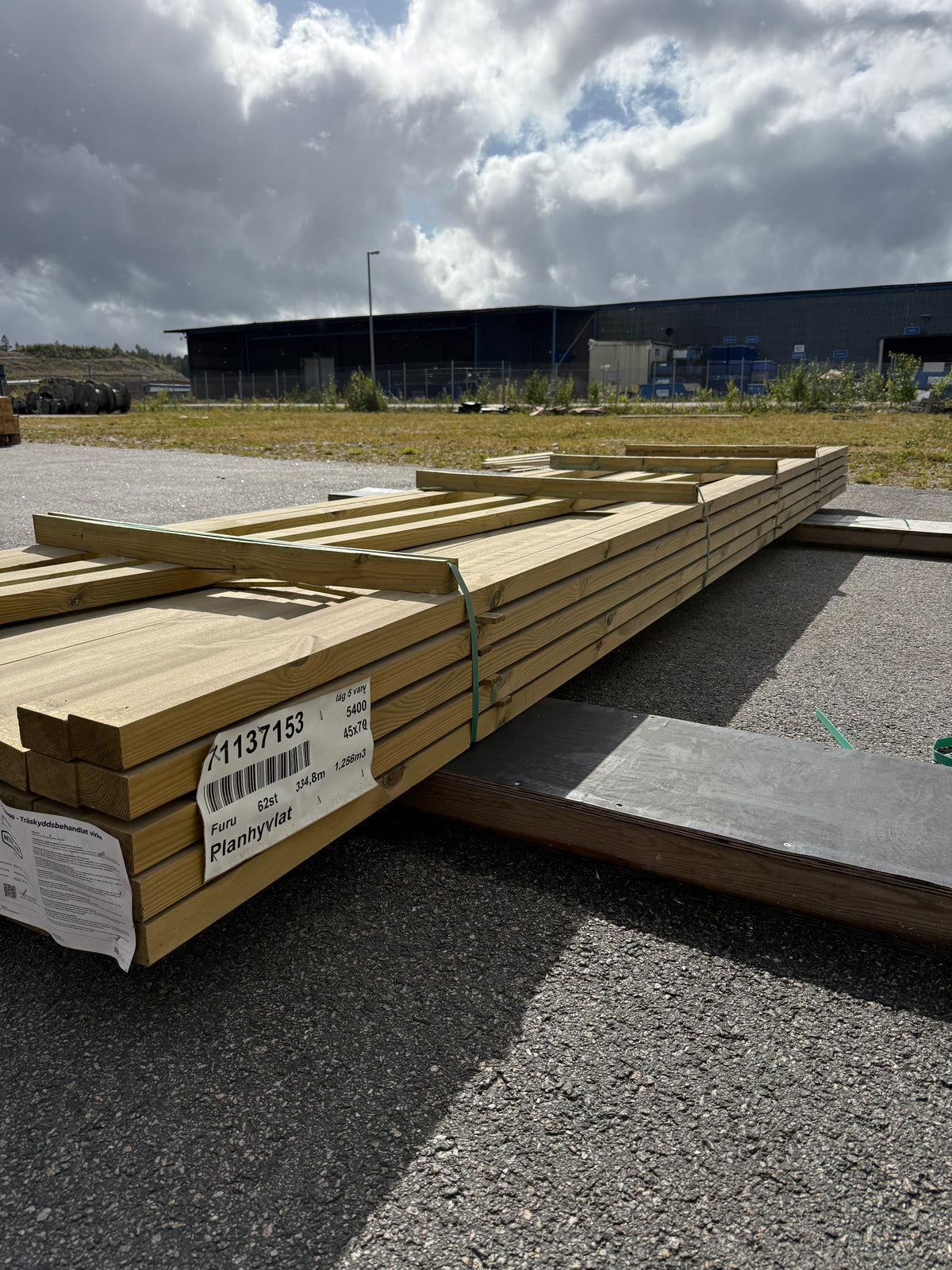 Paket Tryckimpregnerade Reglar 45x70mm, 62st 5,40m