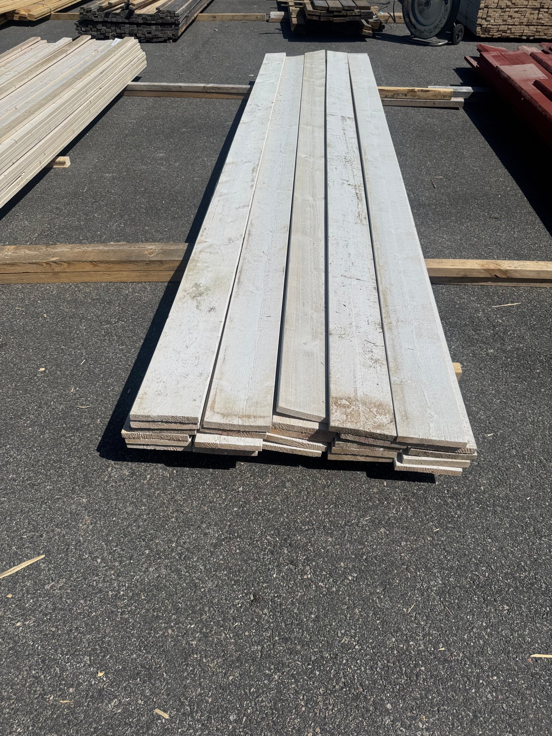 Paket Finsågad Panel 22x170 mm, 26 st 4,20 m Vitmålad