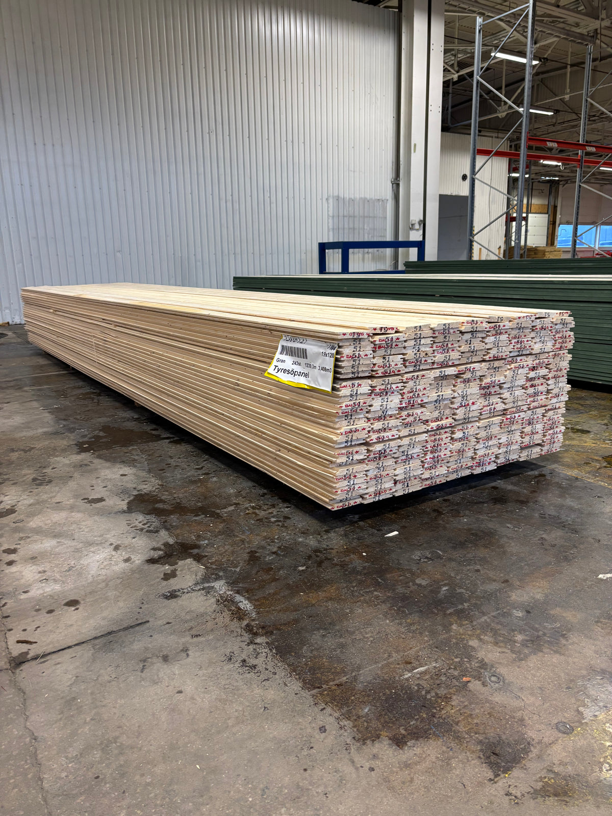 Paket Ytterpanel 19×120 mm 5,10 m Obehandlad – 243 st