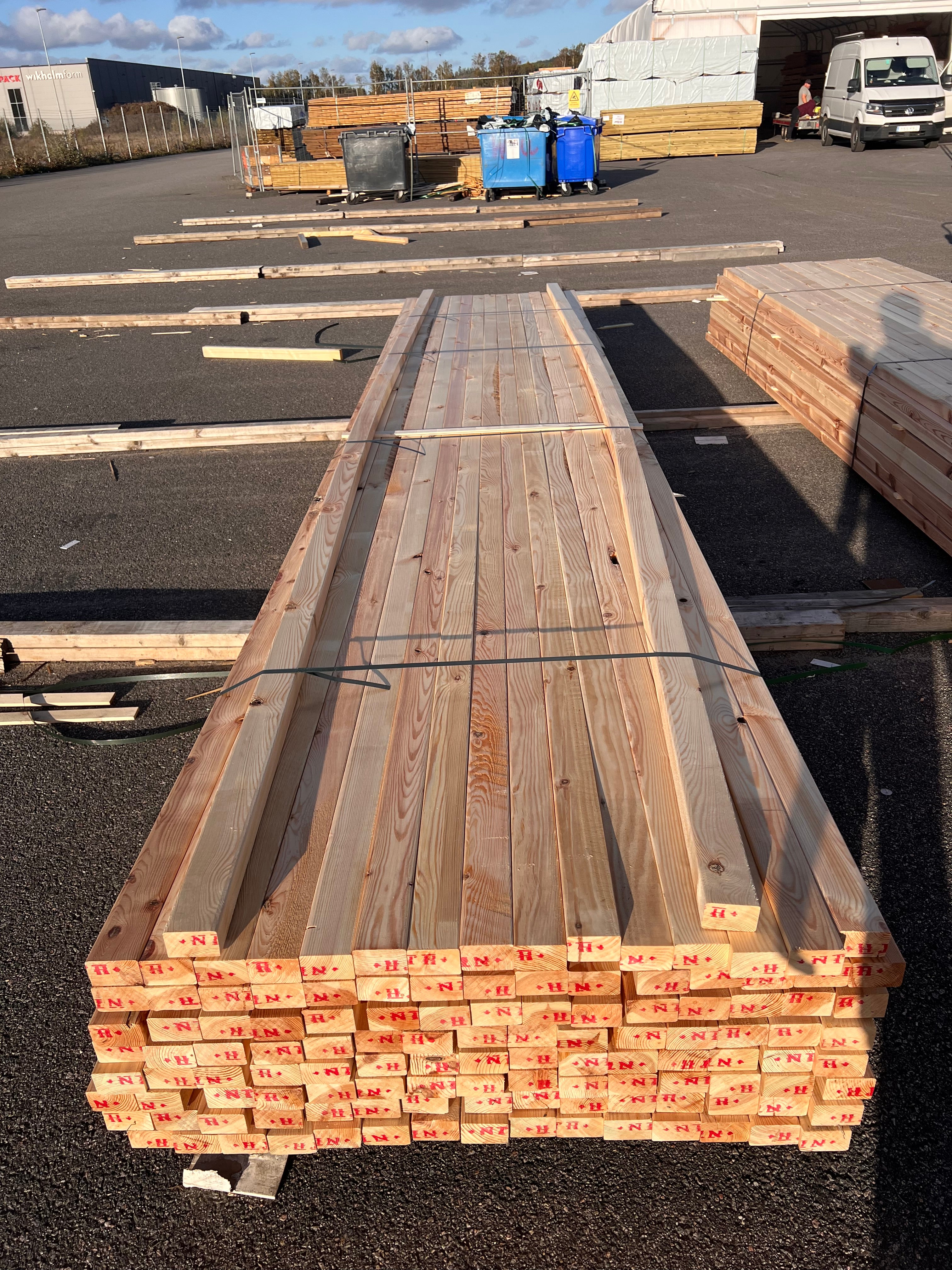Paket Reglar 45x70mm – 123 st (5,40 m, Furu)