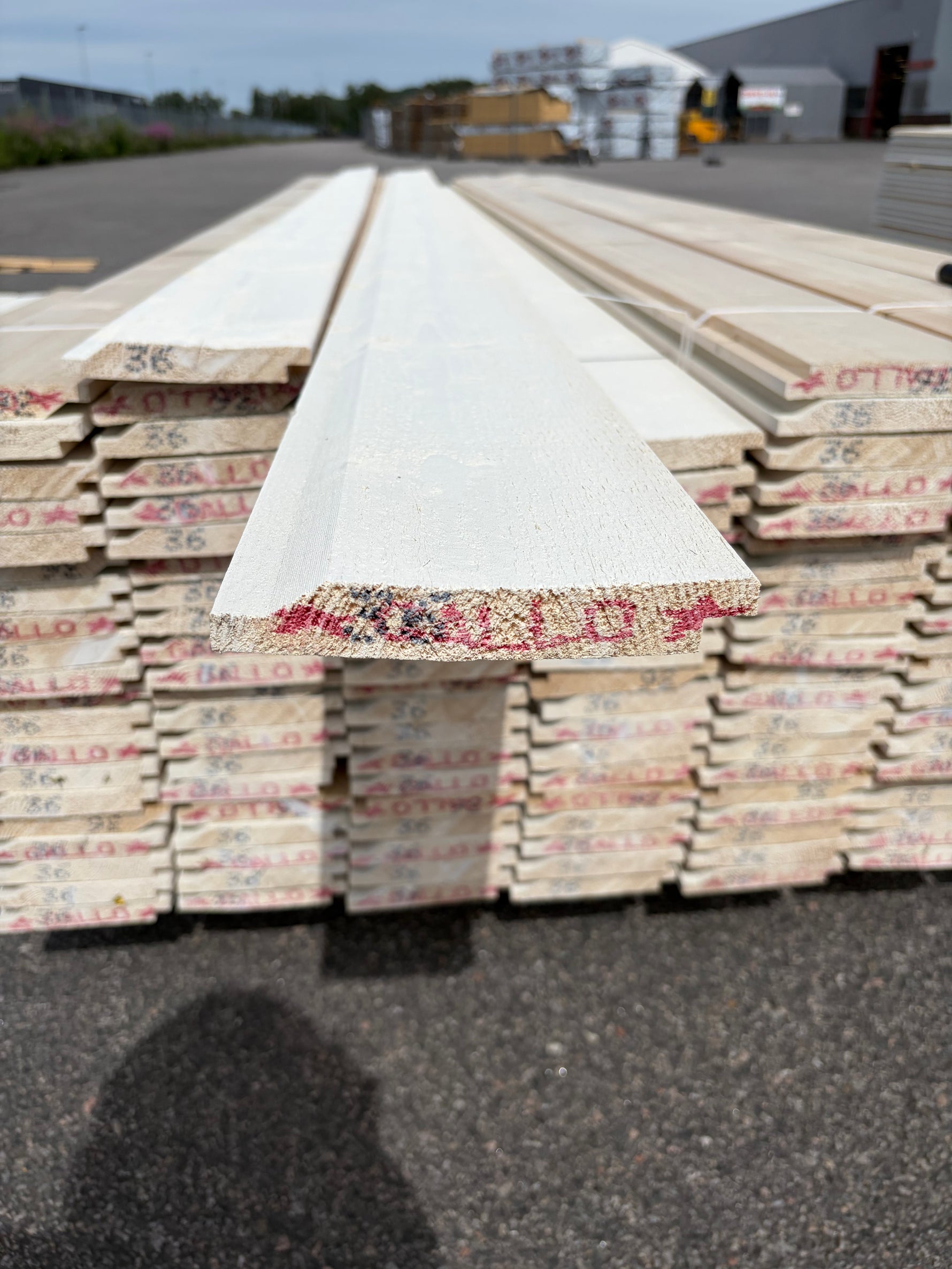 Paket Ytterpanel Enkelfas Halvspont 22x145mm, 140st 3.60m Grundmålad
