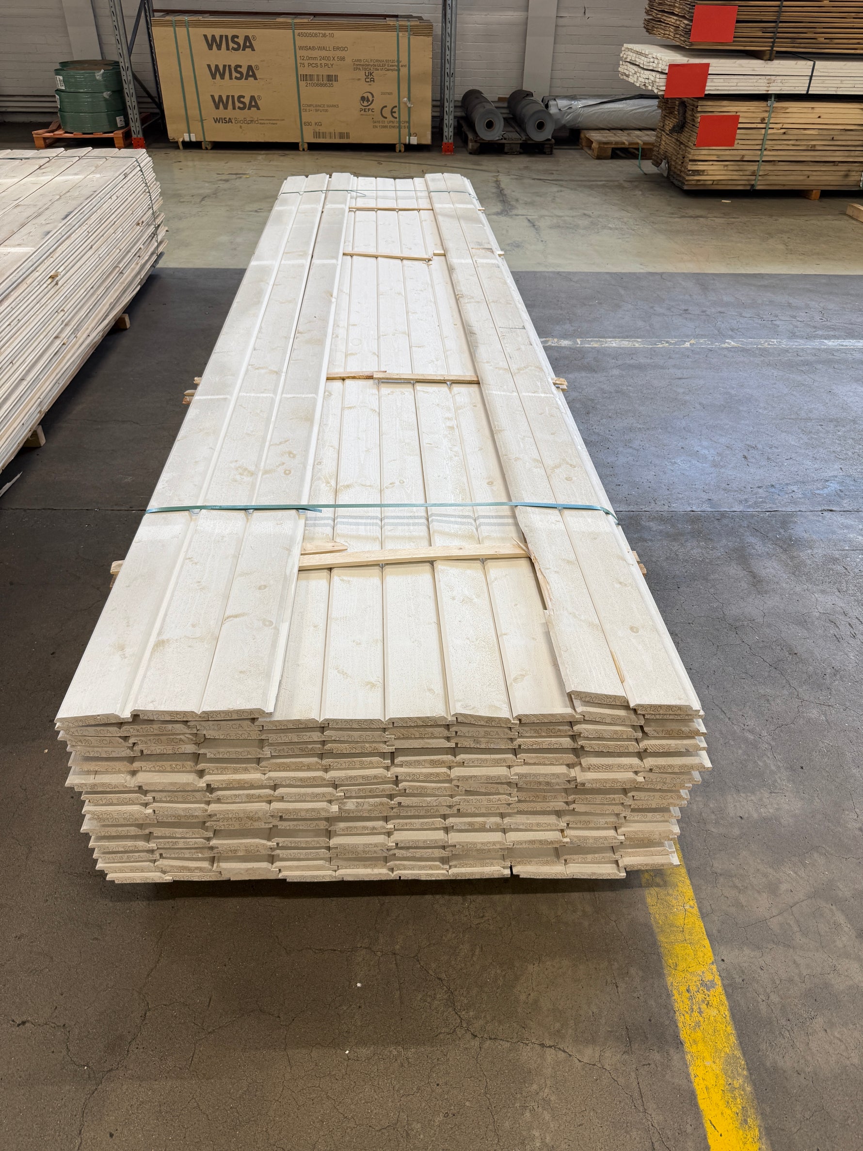 Paket Dubbelfas Halvspont 22x120mm, 135st 4,20m- Grundmålad