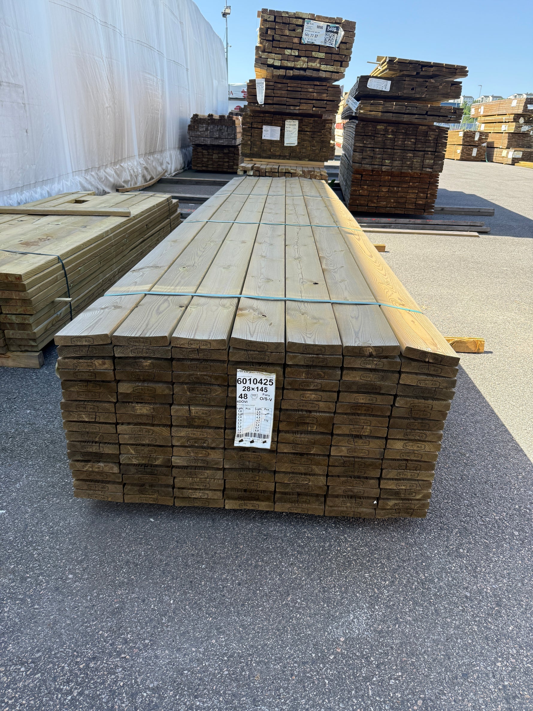 Paket Trall Furu 28x145mm 4,80m 112st Impregnerad B-kvalitet