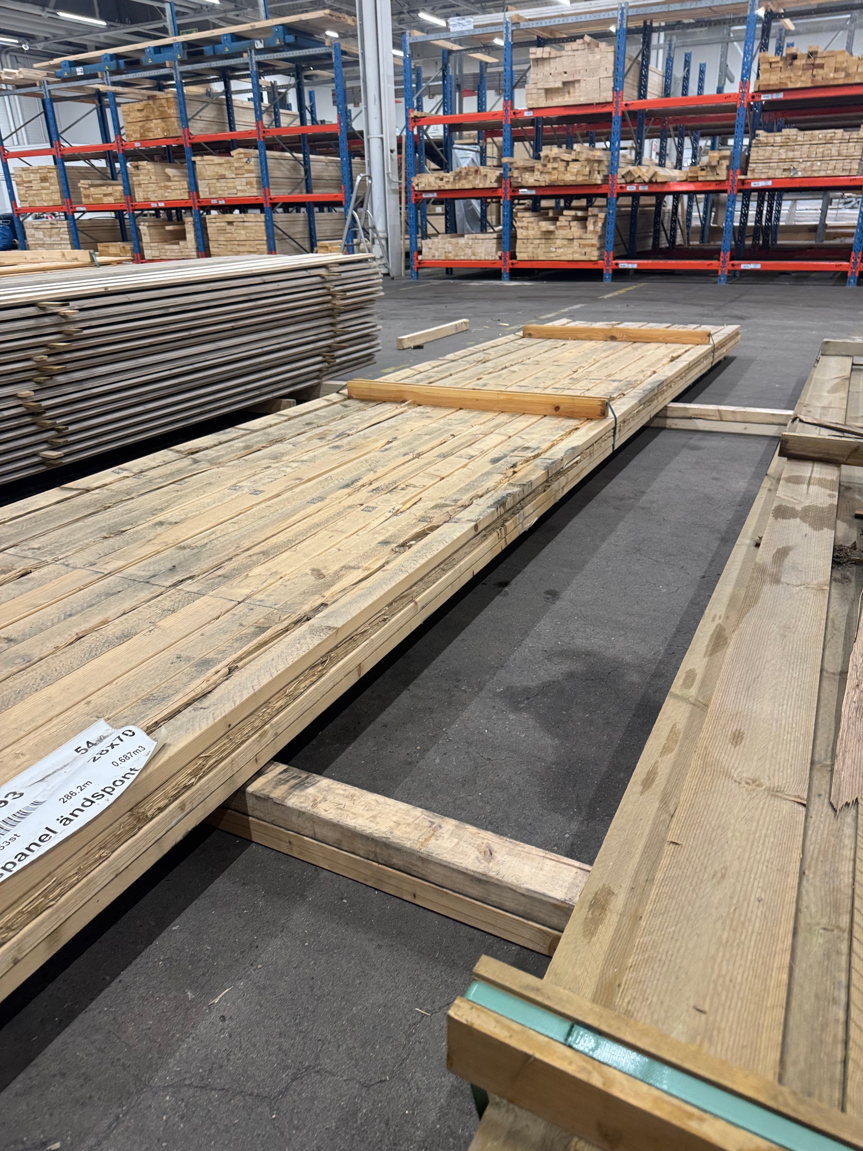 Paket Glespanel Felhyvlad 28x70mm – 60 st (5,40 m)