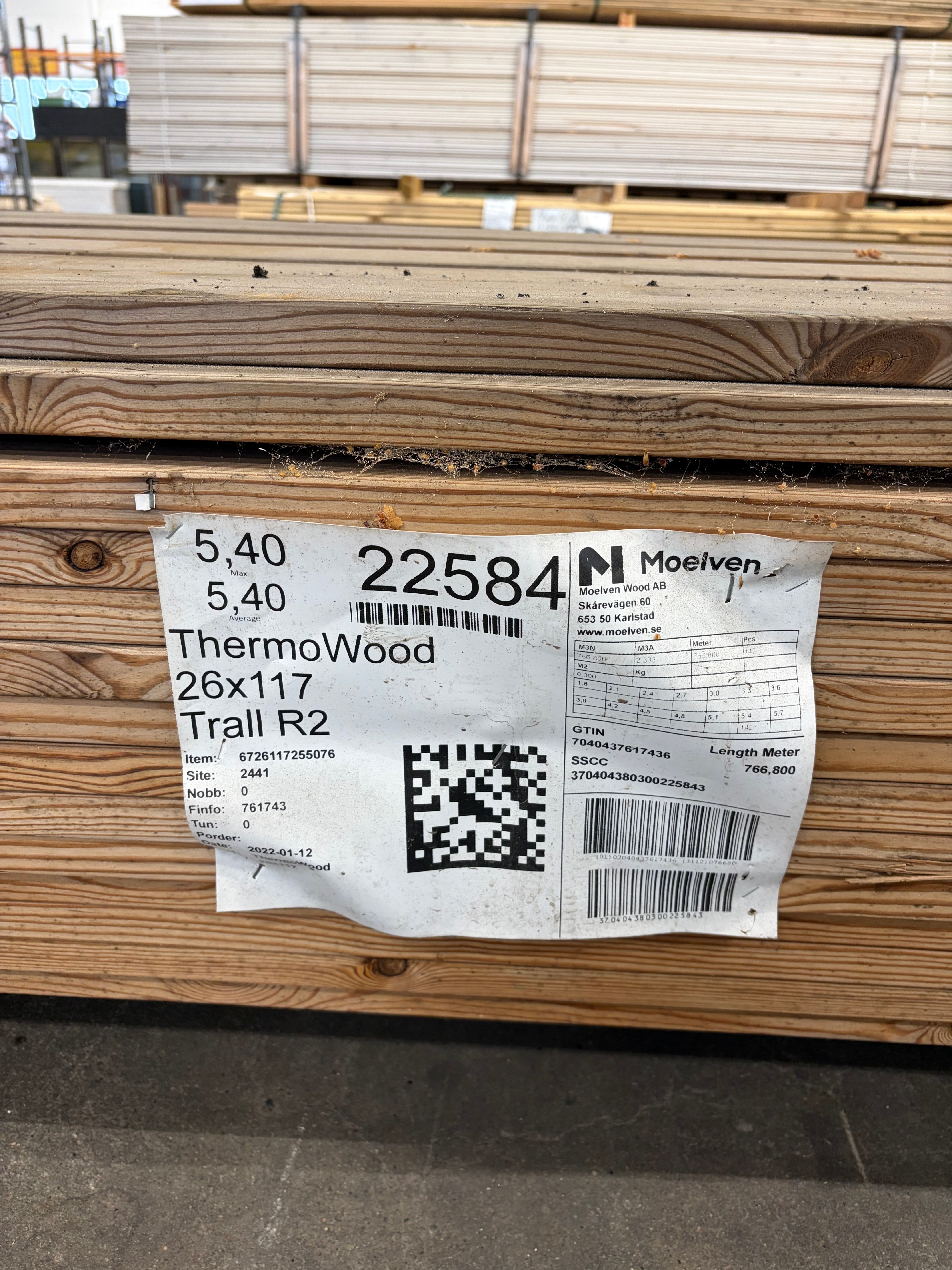 Paket Thermowood Trall R2 – 26×117 mm (5,40 m, 123 st)