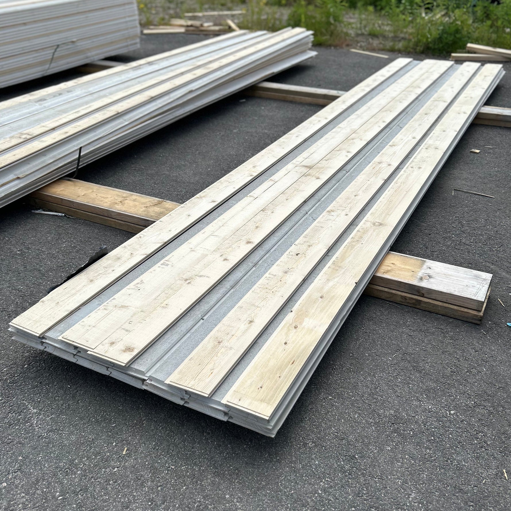 Paket Dubbelfas Halvspont Ändspont 22x145mm 4,80m 19st Grundmålad