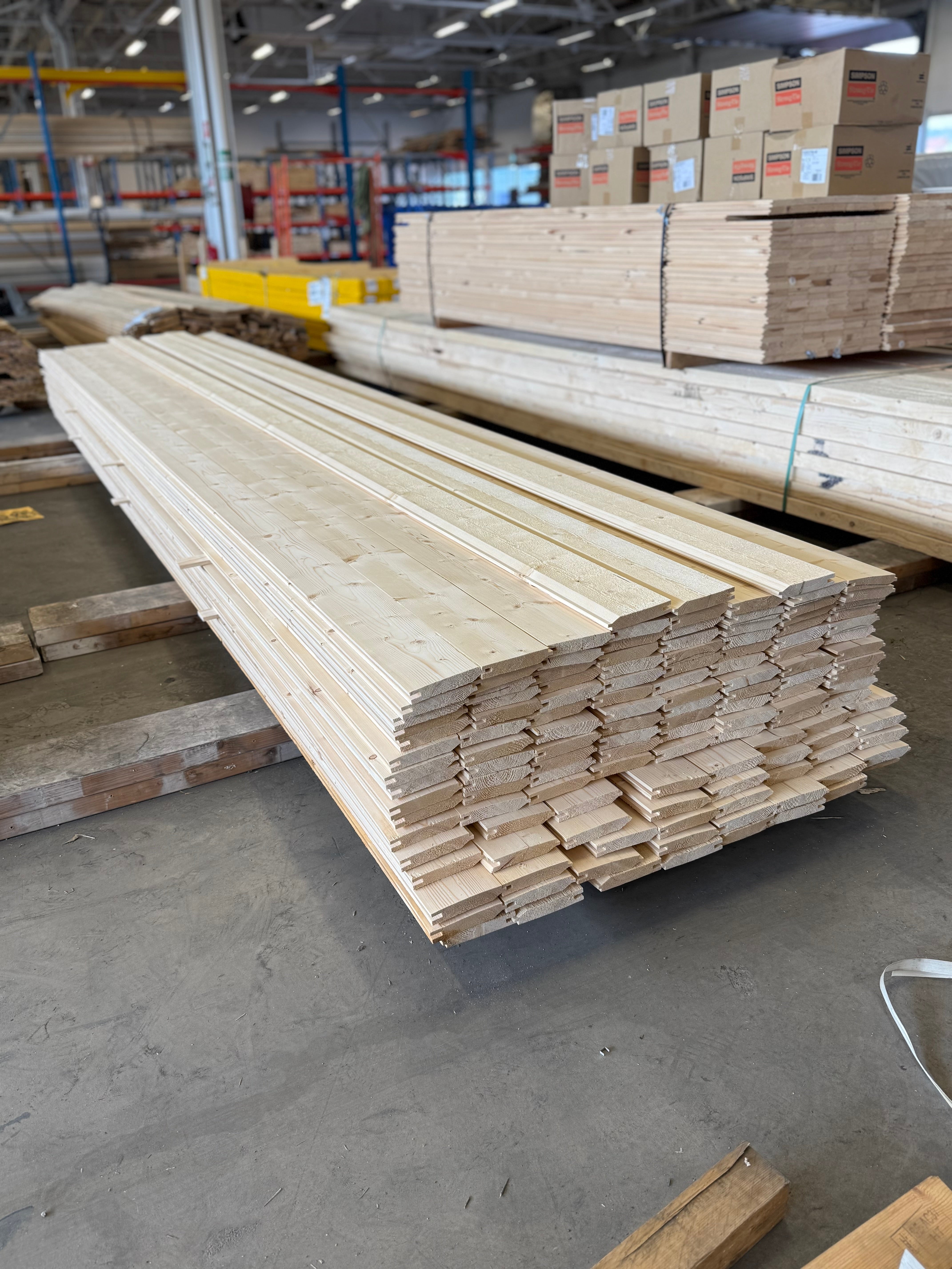 Paket Enkelfasspont 21x115 mm – 4,80 m – 131 st – Obehandlad OBS kort spont