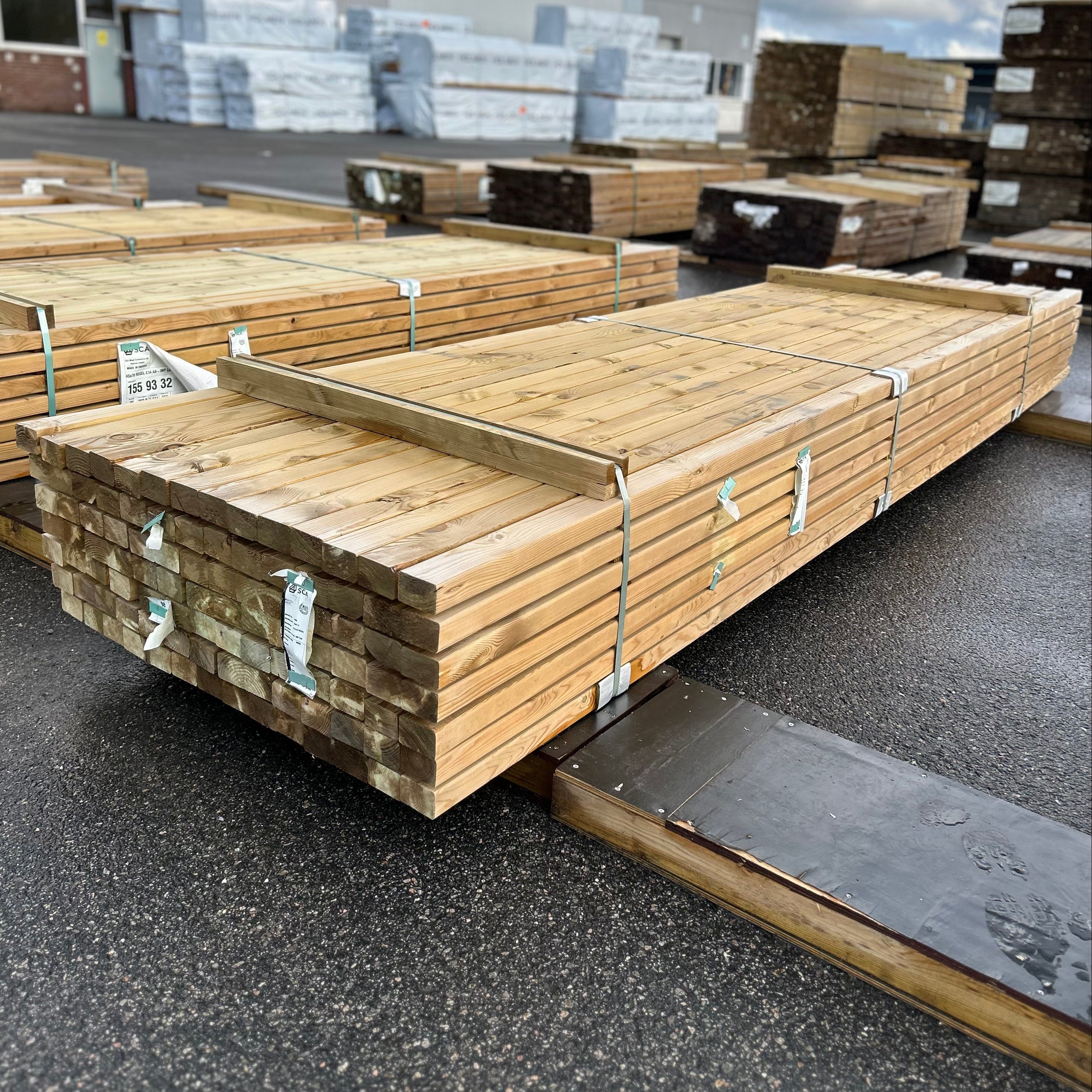Paket Tryckimpregnerade Reglar 45x70mm, 98st 3.90m (C14)