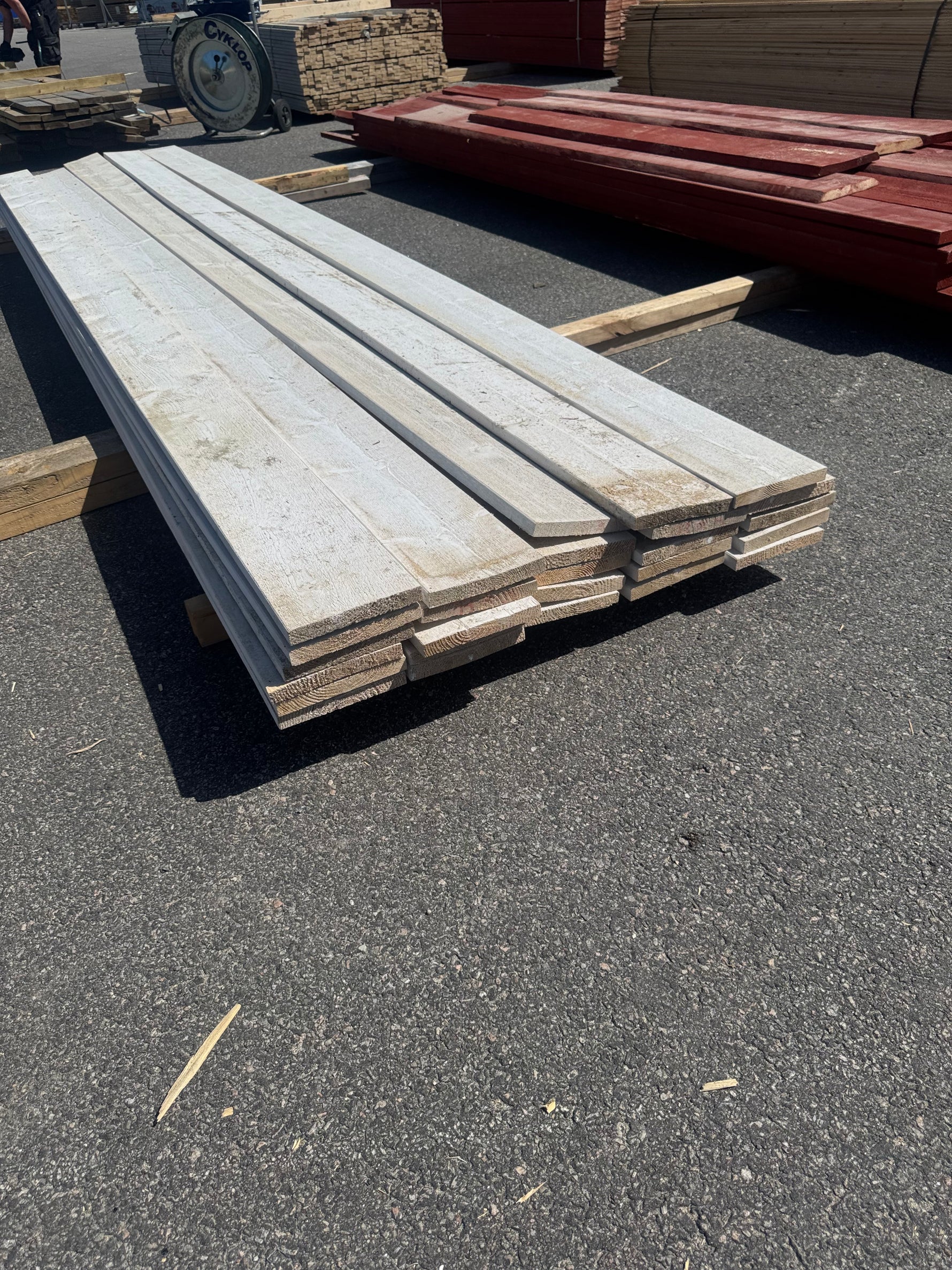 Paket Finsågad Panel 22x170 mm, 26 st 4,20 m Vitmålad