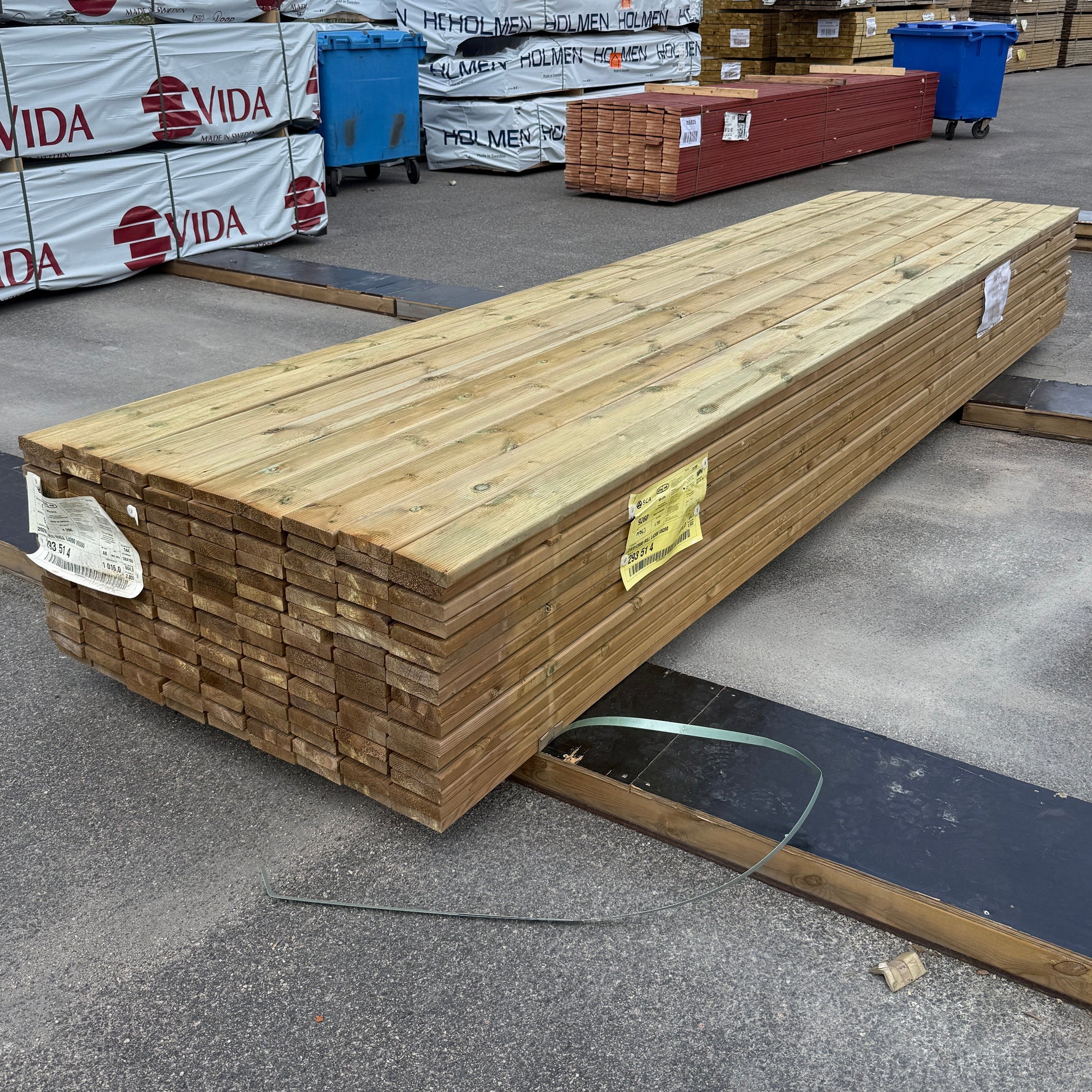 Paket Tryckimpregnerad Rillad Trall 28x120mm, 144st 4.20m- Väderbitet