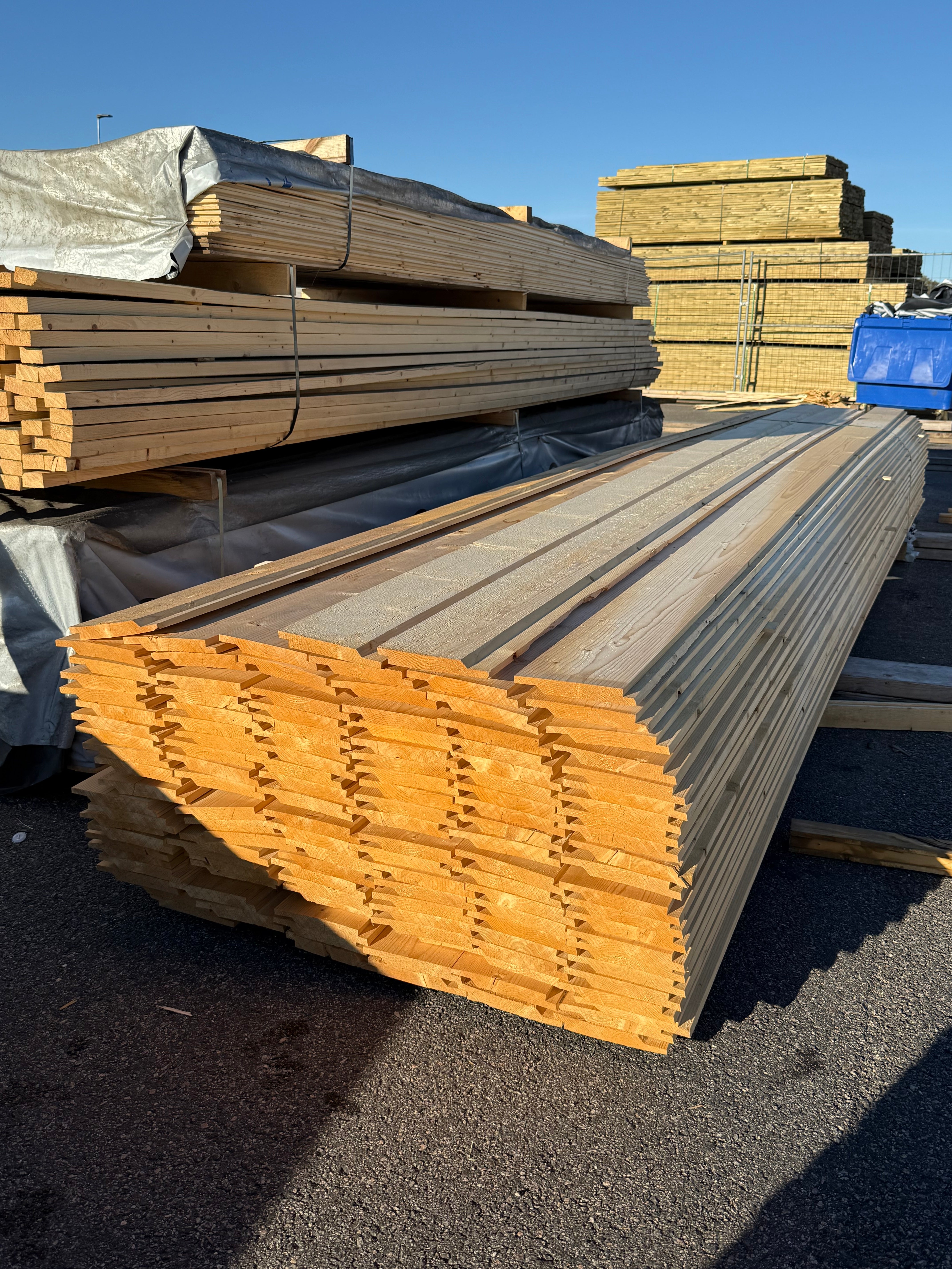 Paket Ytterpanel 22x165mm – 126 st 5,40 m (gran, obehandlad)