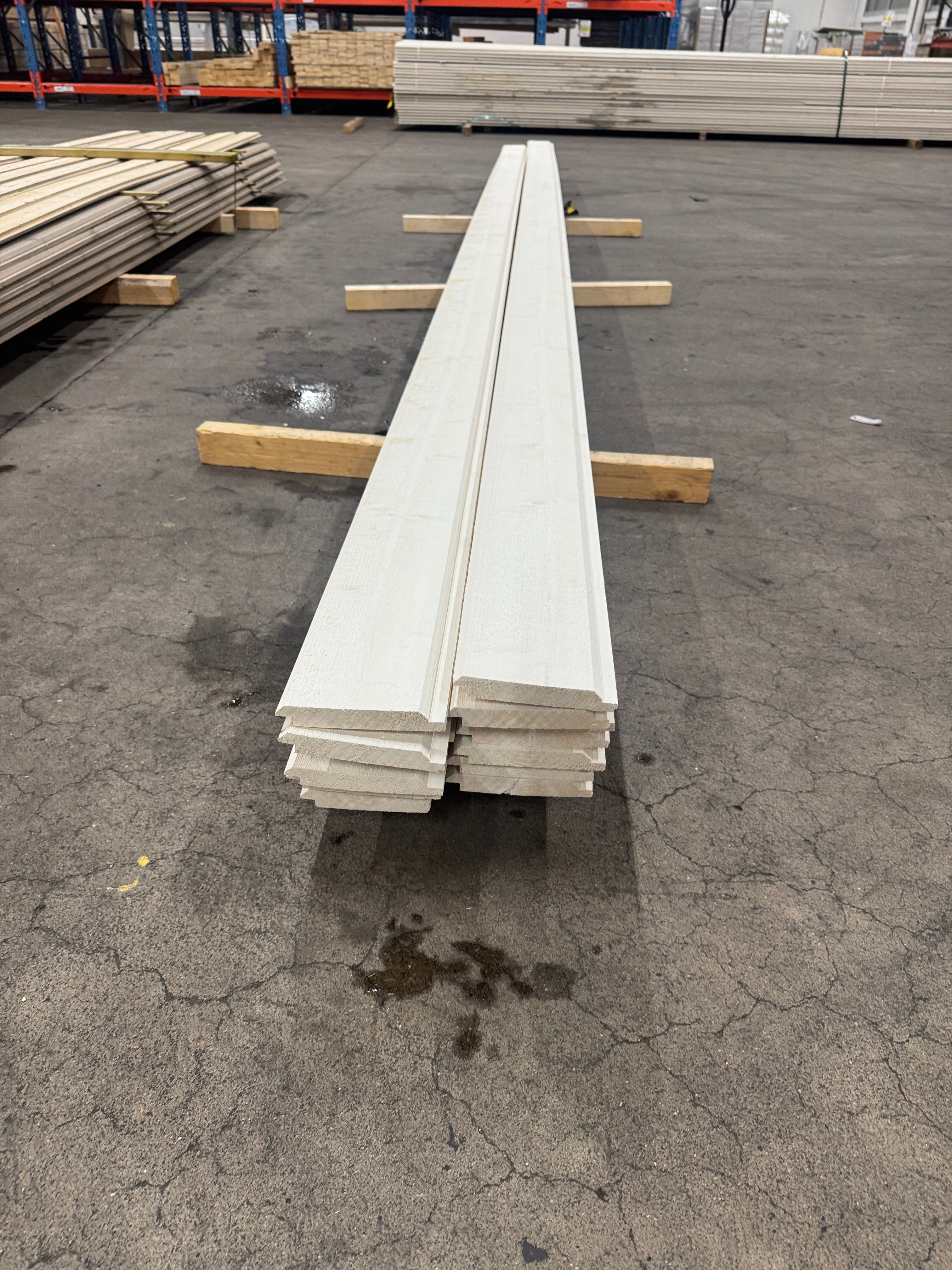 Paket Ytterpanel Dubbelfas 22x145mm – 13 st (5,40 m, Vit Alkydoljefärg)