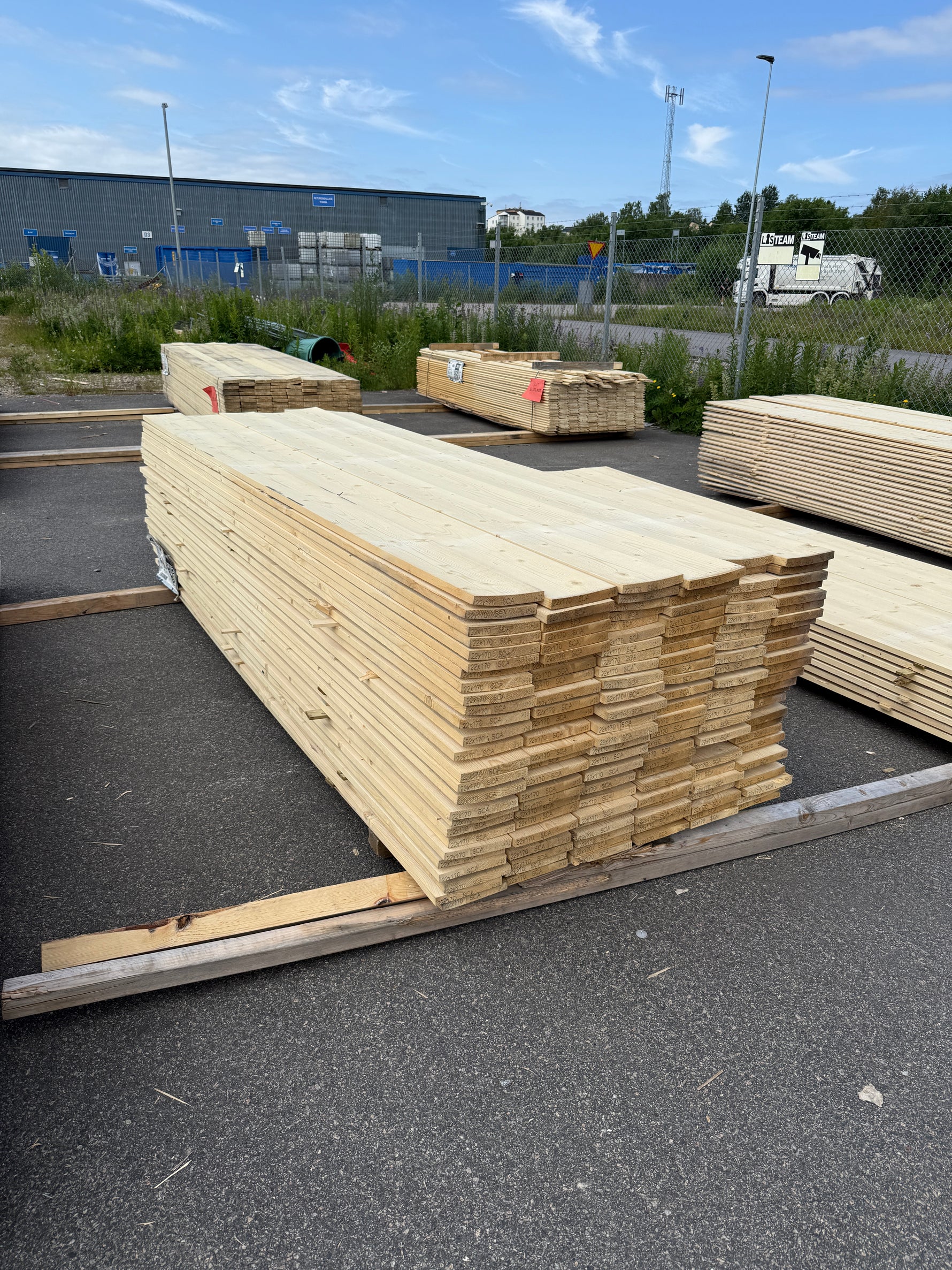 Paket Finsågade Brädor 22x170mm, 156st 3.0m- Obehandlade