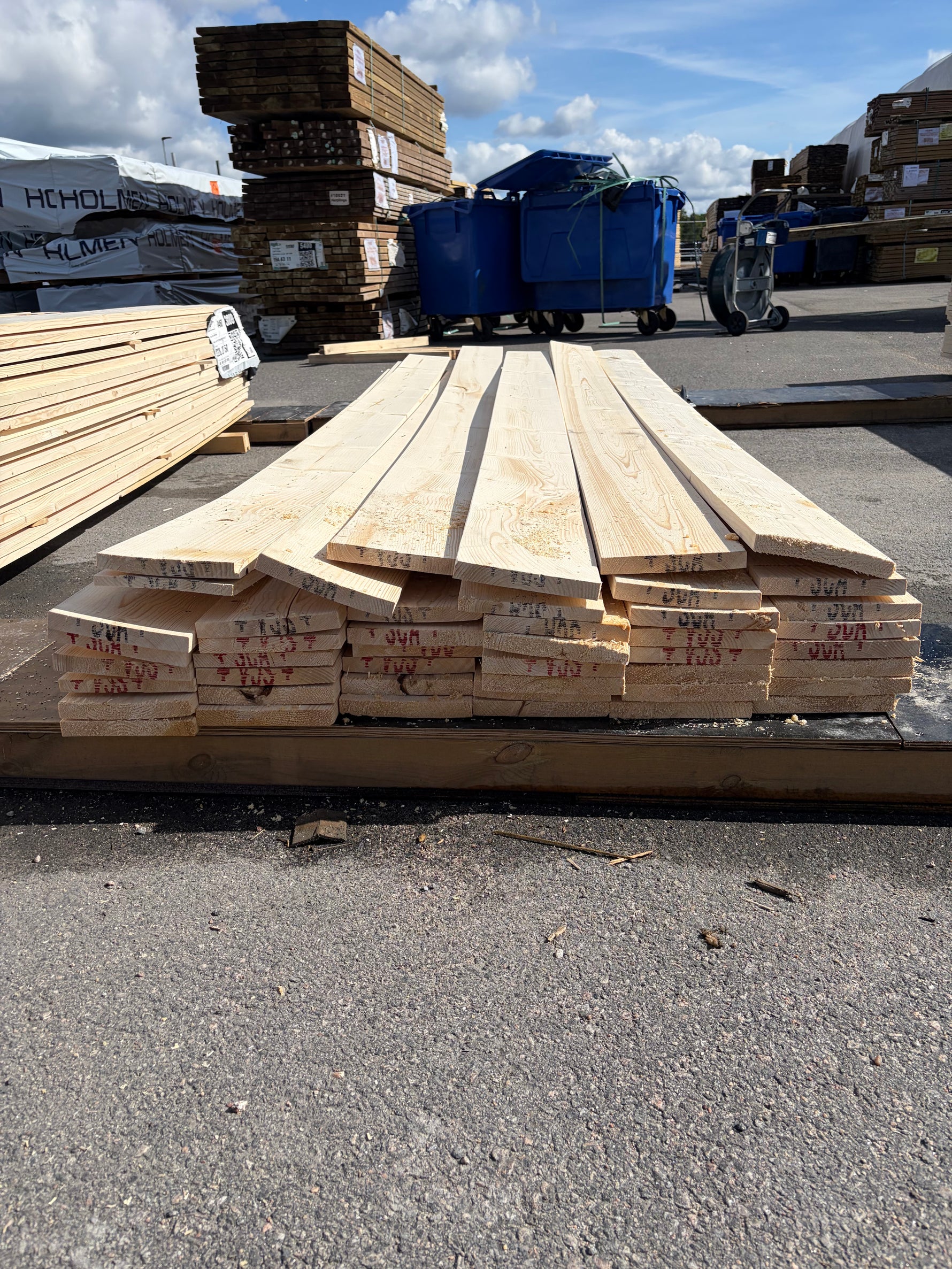 Paket Finsågade Brädor 22x170mm, 46st 3,00m (Andra sortering)