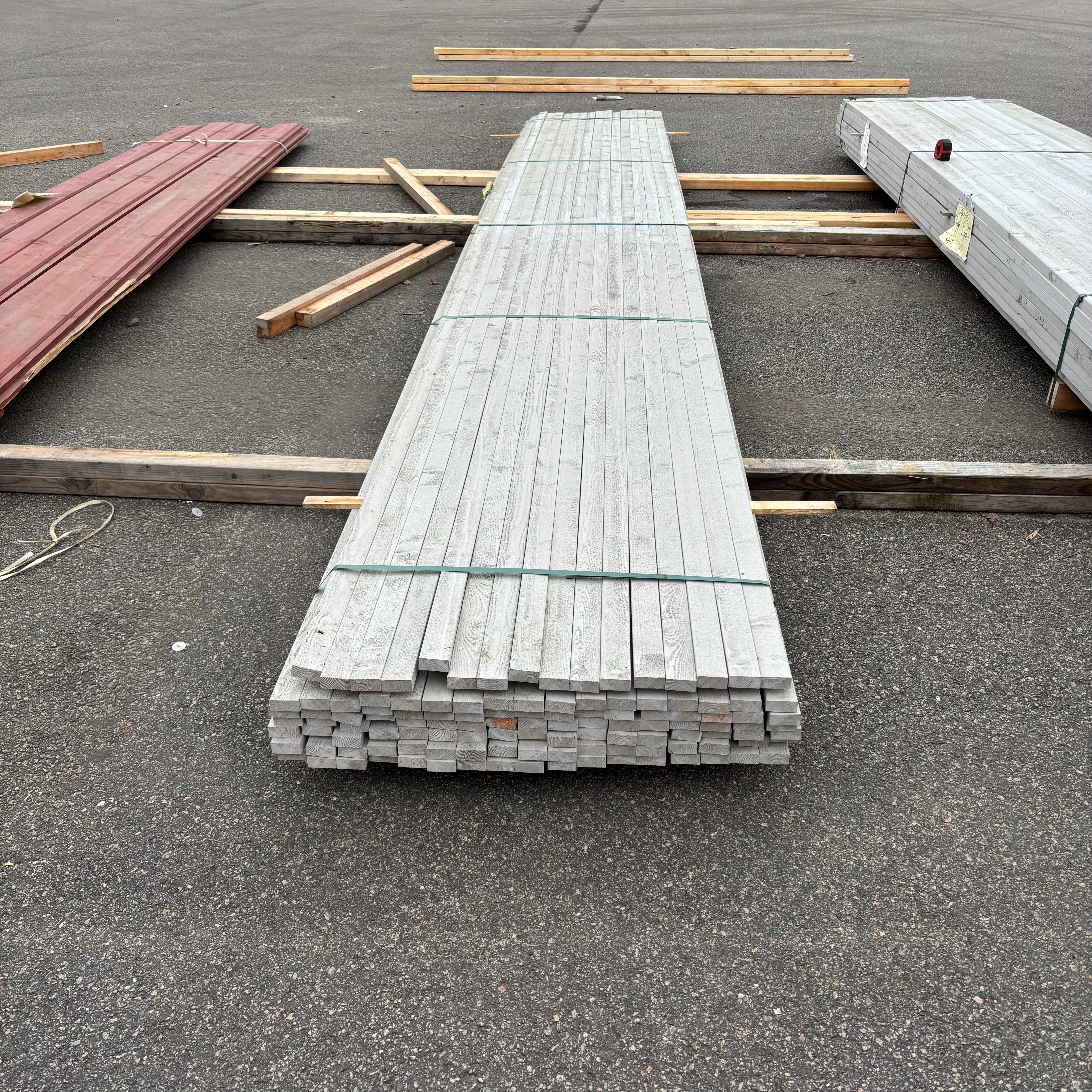 Paket Ytterpanel Finsågad 21x45mm – 118 st (5,40 m, Grå NCS S3000-N)