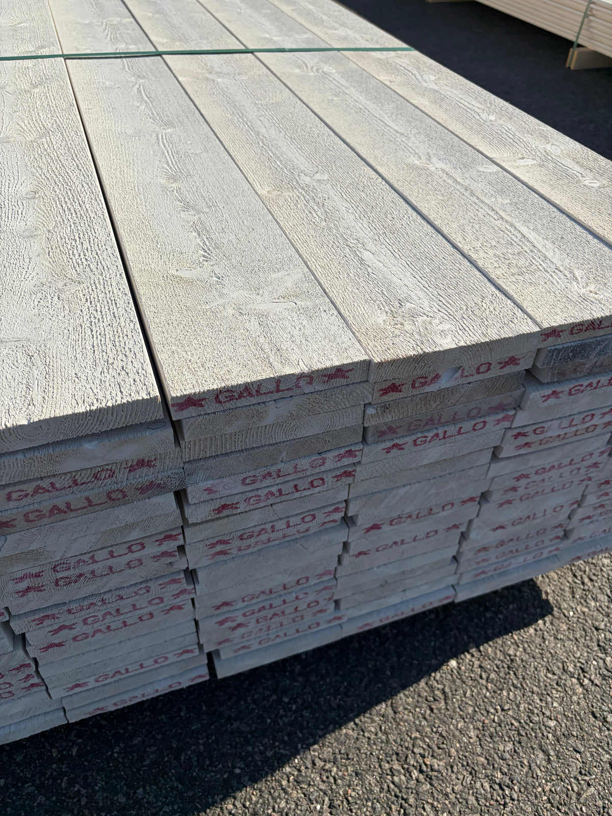 Paket Finsågad ytterpanel 22×145 mm 4,50 m – Vit Grundmålad, 126 st