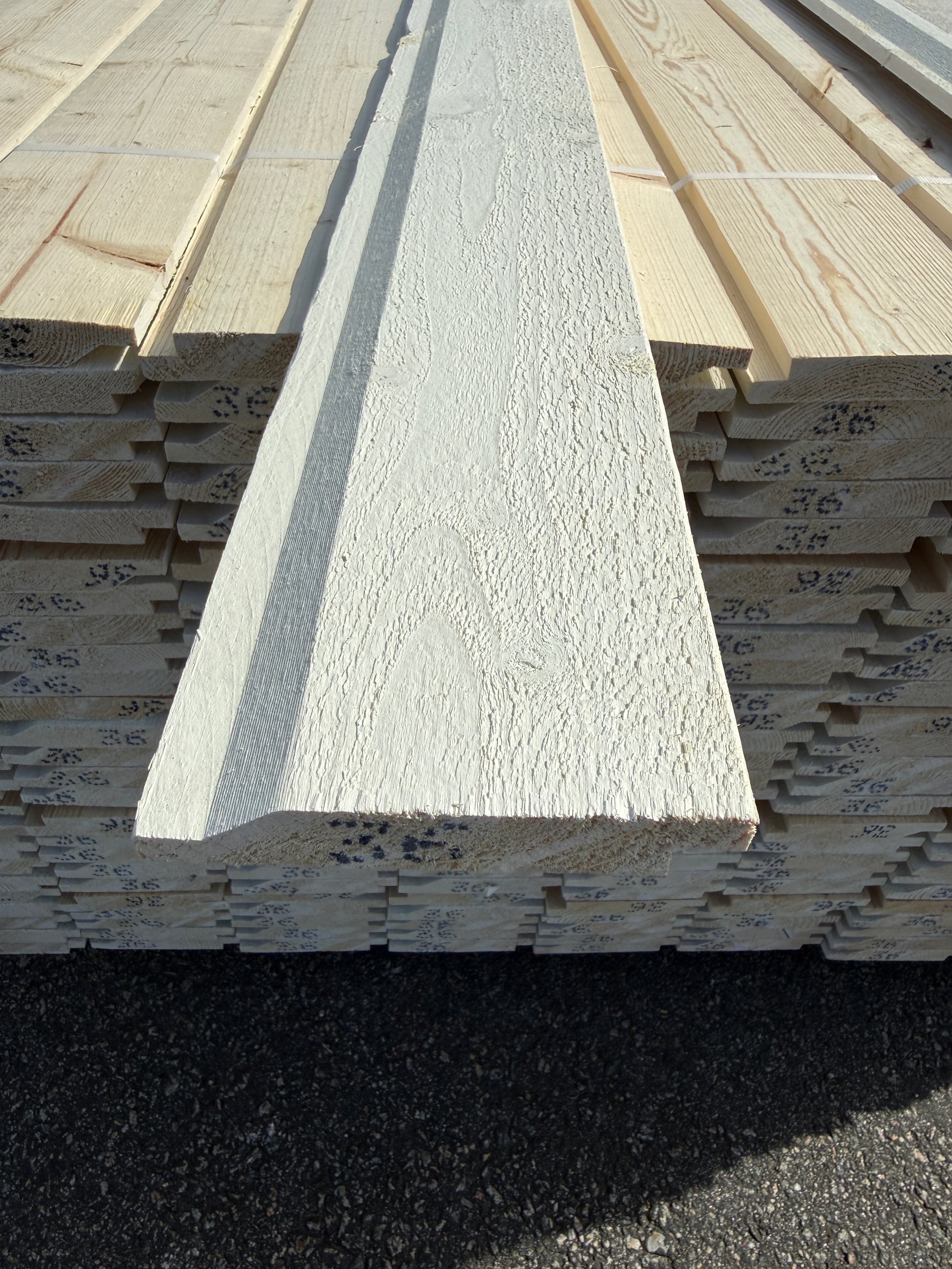 Paket Ytterpanel Enkelfas Halvspont 22x120mm, 203st 3.60m Grundmålad