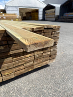 Paket Tryckimpregnerad Rillad Trall 28x120mm, 144st 5.10m- Väderbitet