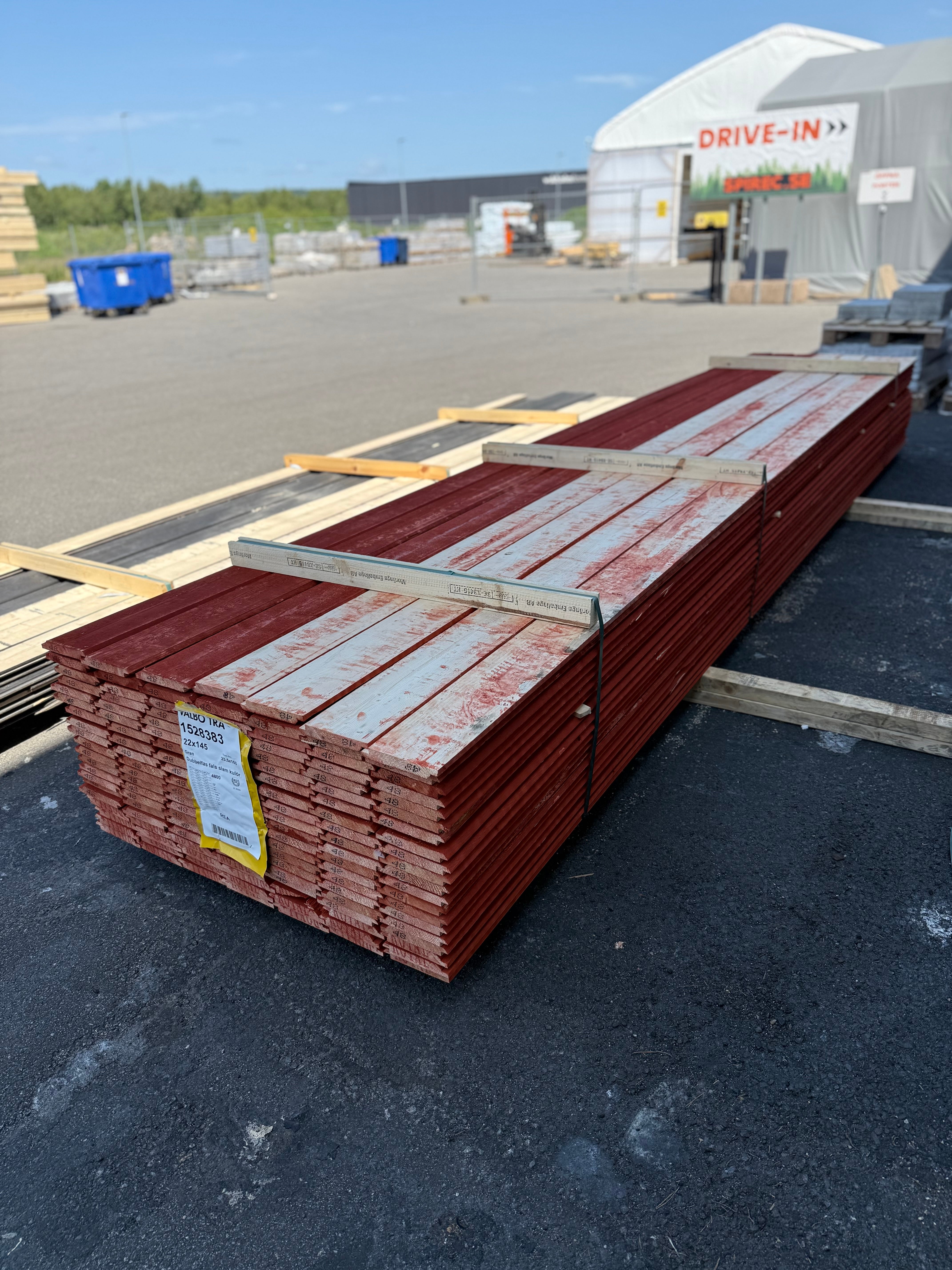 Paket Ytterpanel Dubbelfas Fals 22x145 140st