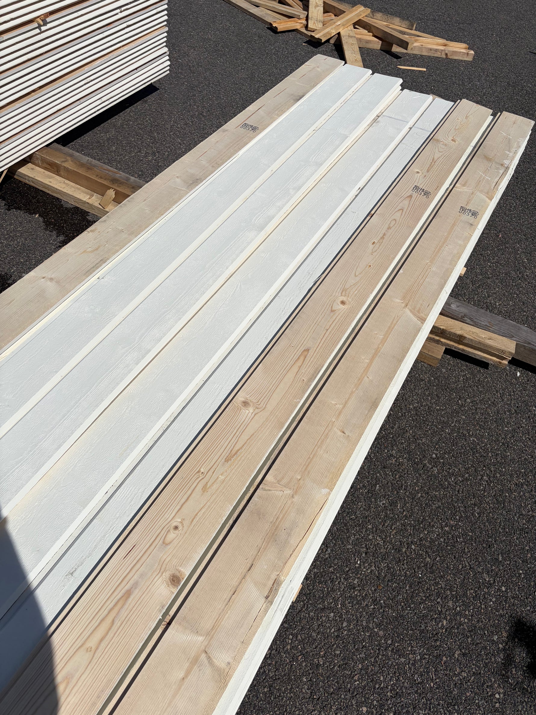Paket Ytterpanel Dubbelfas Halvspont 22x145mm, 75st 4.20m Mellanstruken