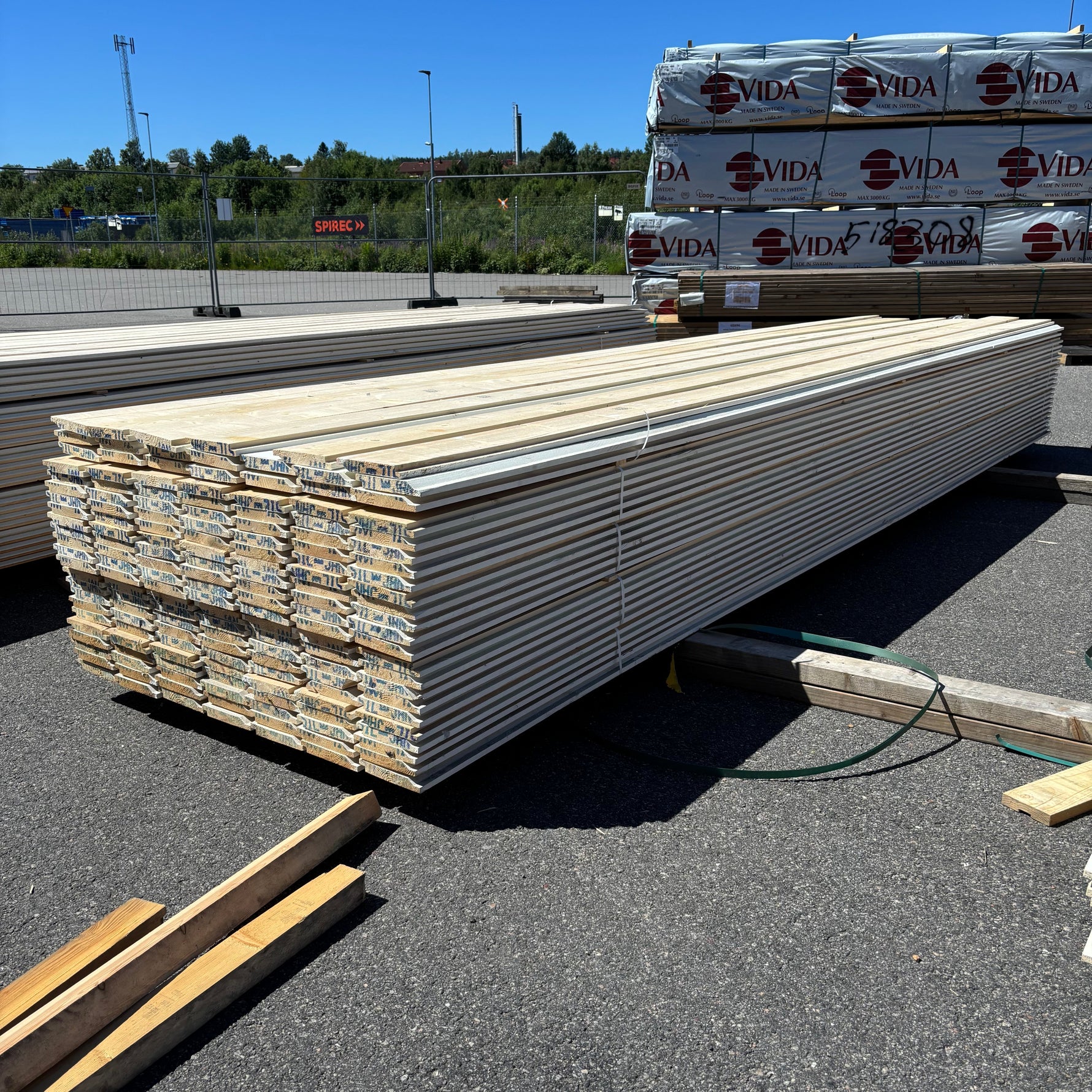 Paket Ytterpanel Enkelfas 22x145mm, 160st 4.50m Grundmålad