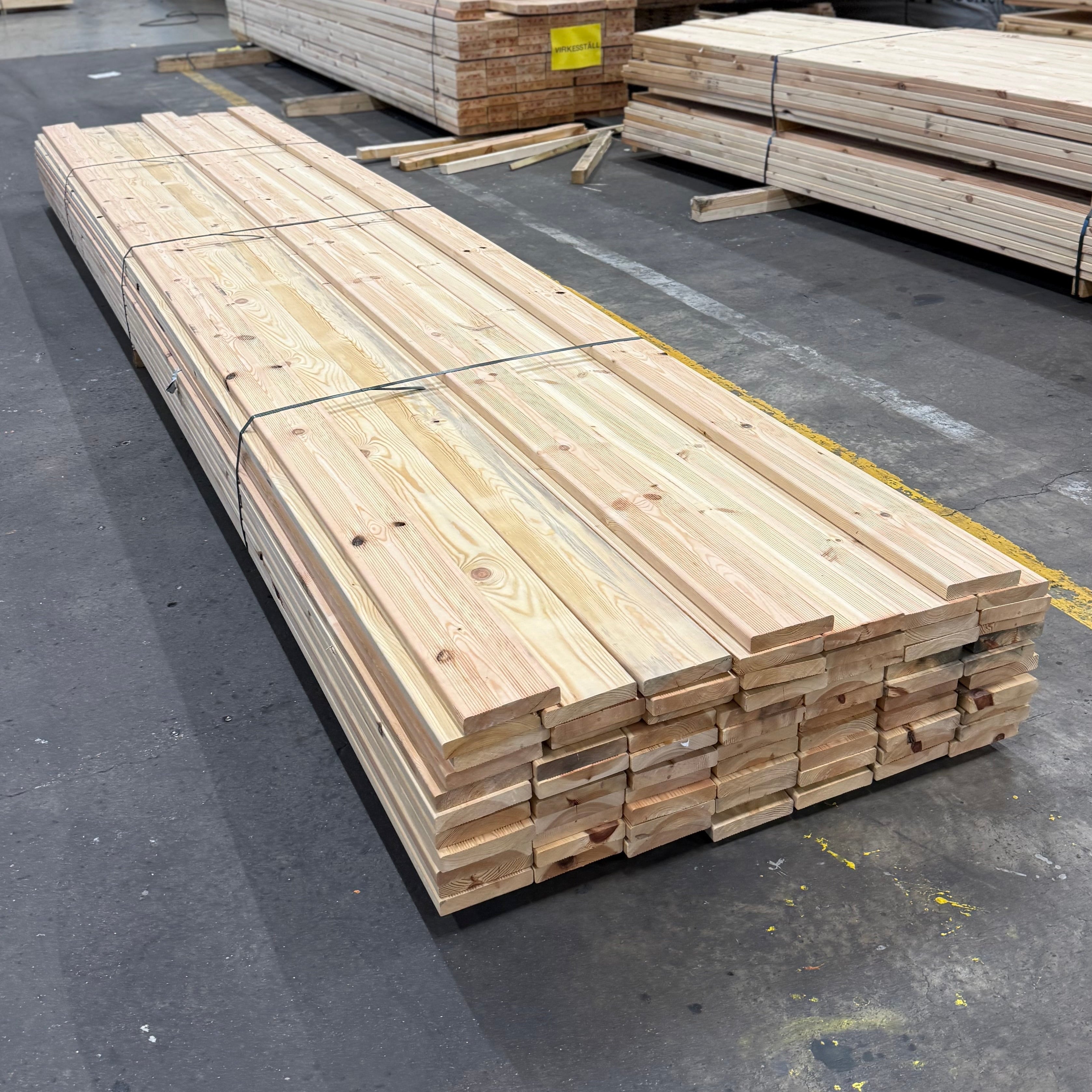 Paket Rillade Brädor 27x145mm 5.10- 73st (Furu) B- sortering