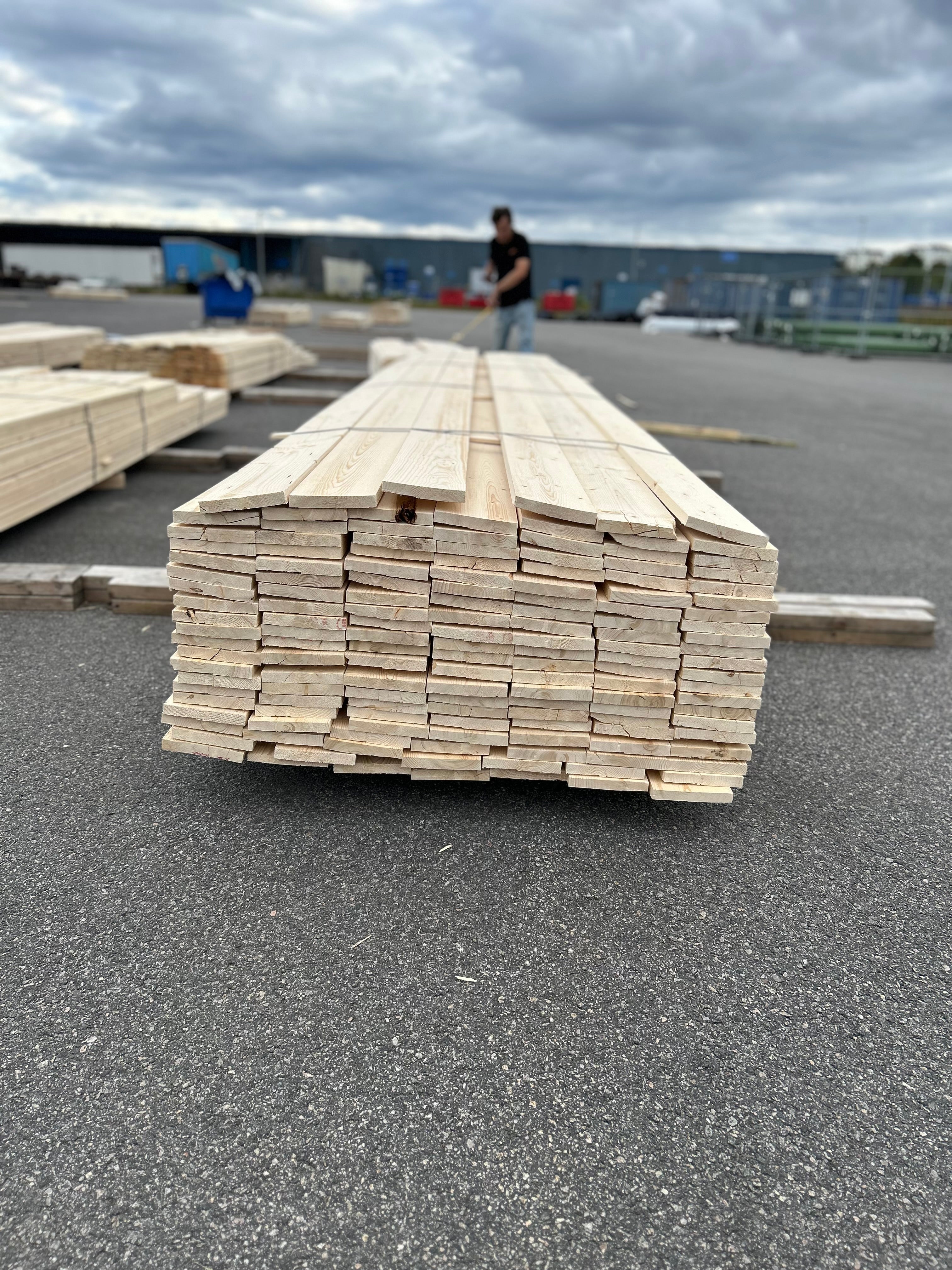 Paket Finsågad Panel 22x145mm 145st 5.40m – Andra sortering