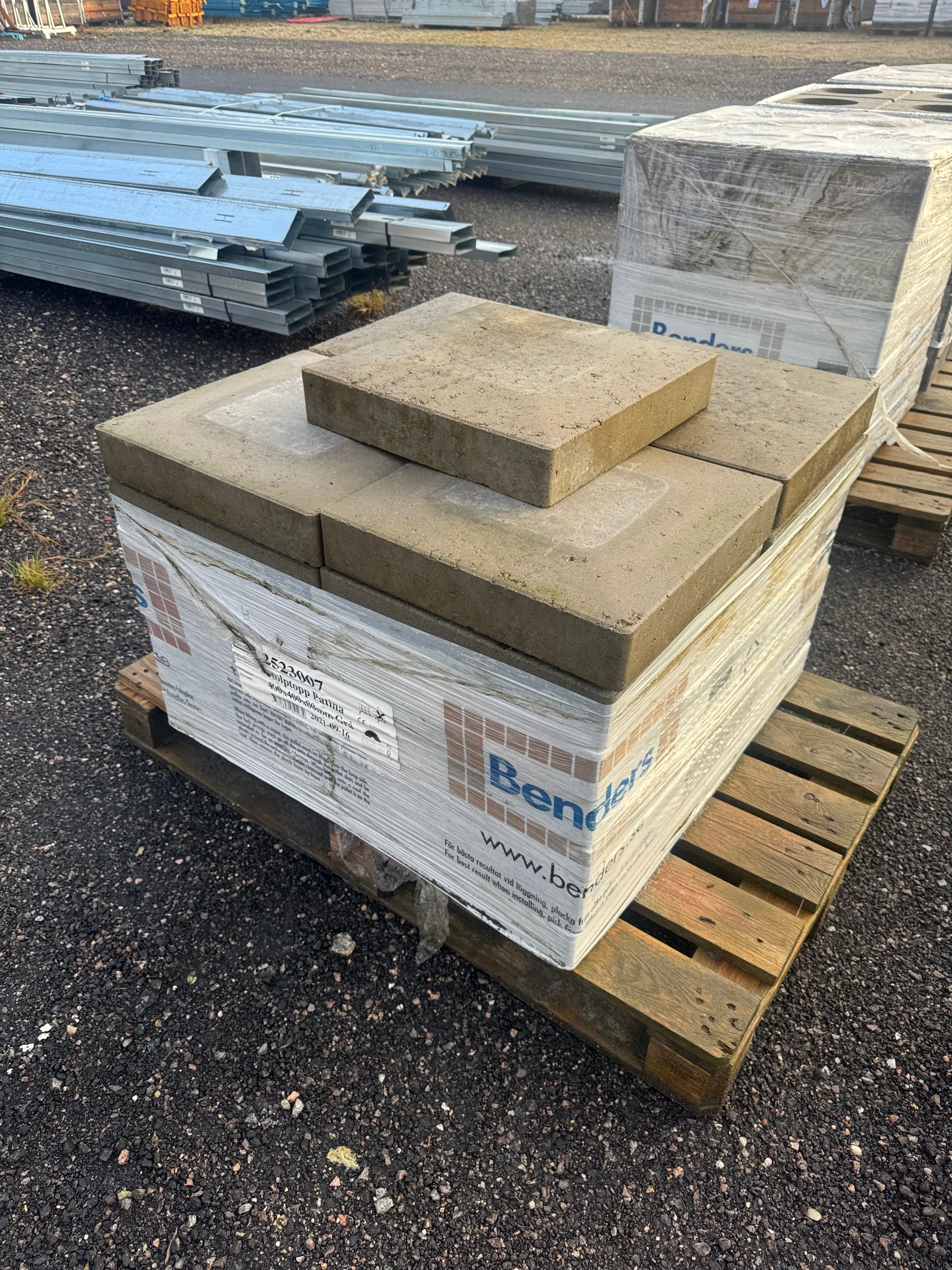 Parti Stolptopp Patina 400×400×80 mm – Grå (24 st)