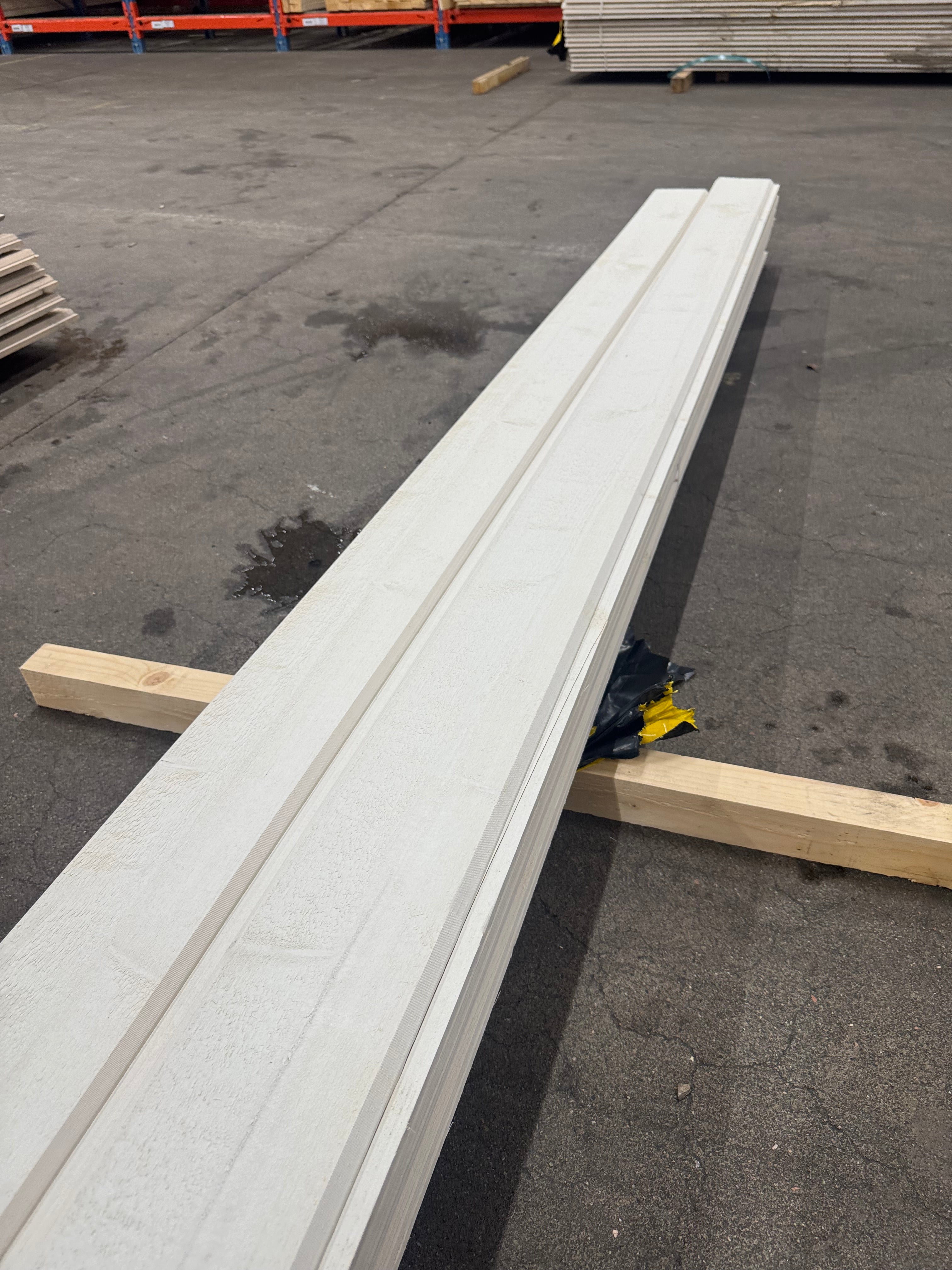 Paket Ytterpanel Dubbelfas 22x145mm – 13 st (5,40 m, Vit Alkydoljefärg)