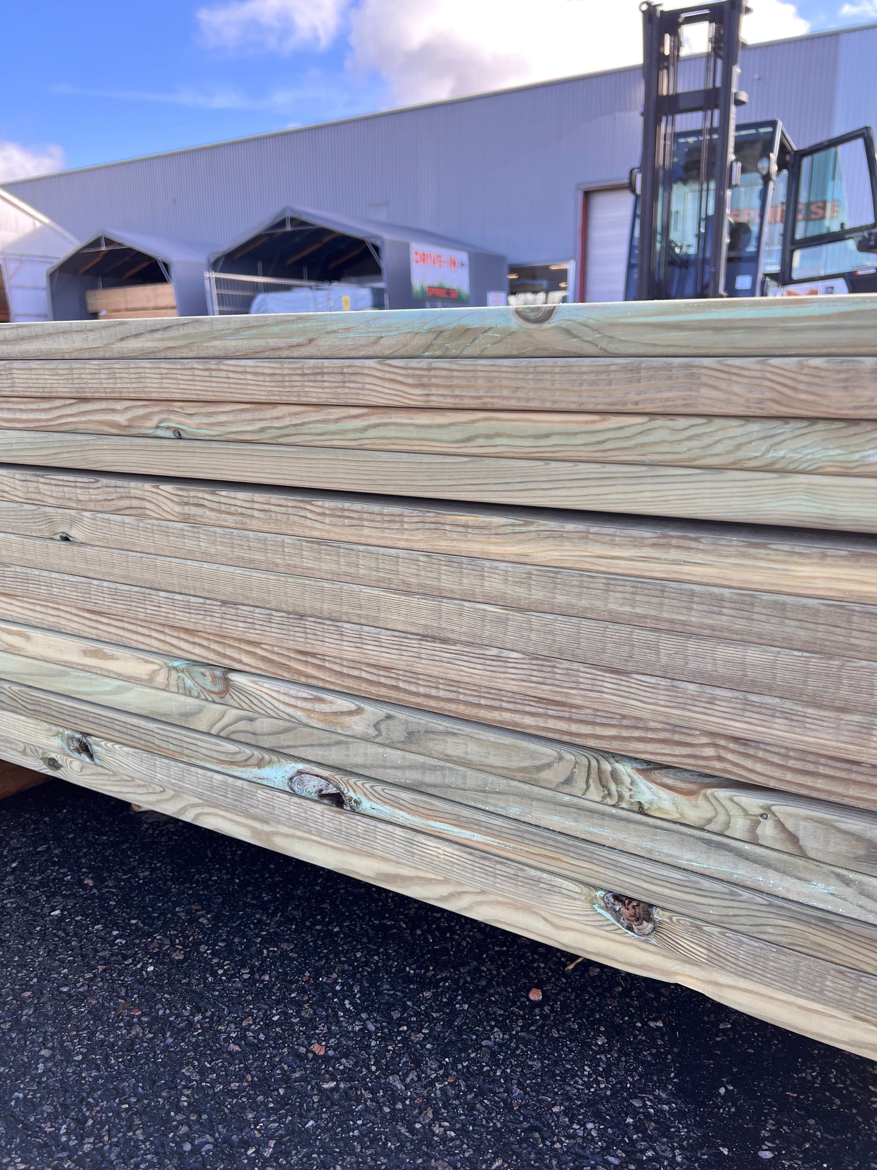 Paket tryckimpregnerad trall 27x145 Rillad 98 st 4.80m (B-sortering)