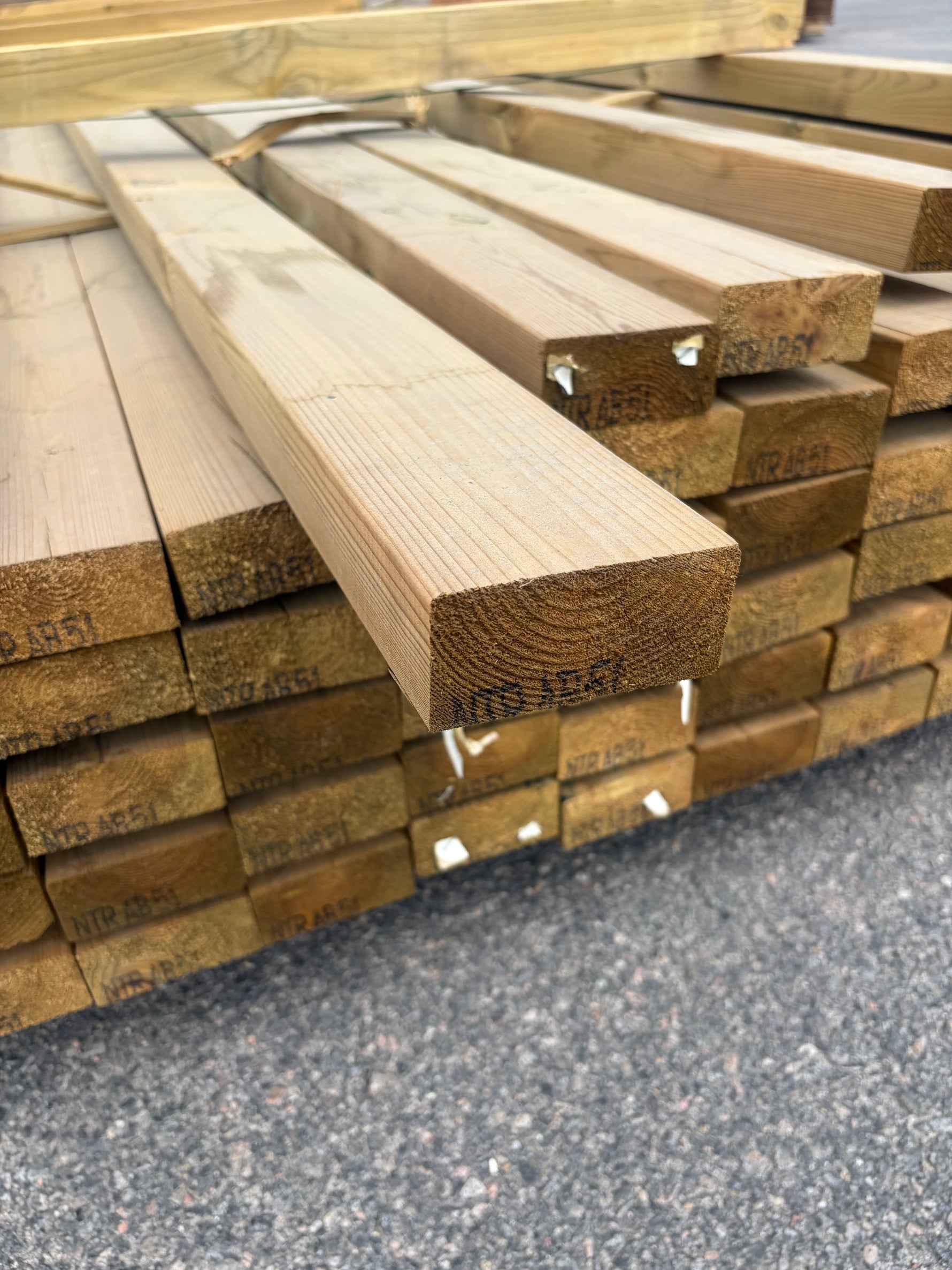 Paket Tryckimpregnerade Reglar 45x95mm C24, 64st 5,10m