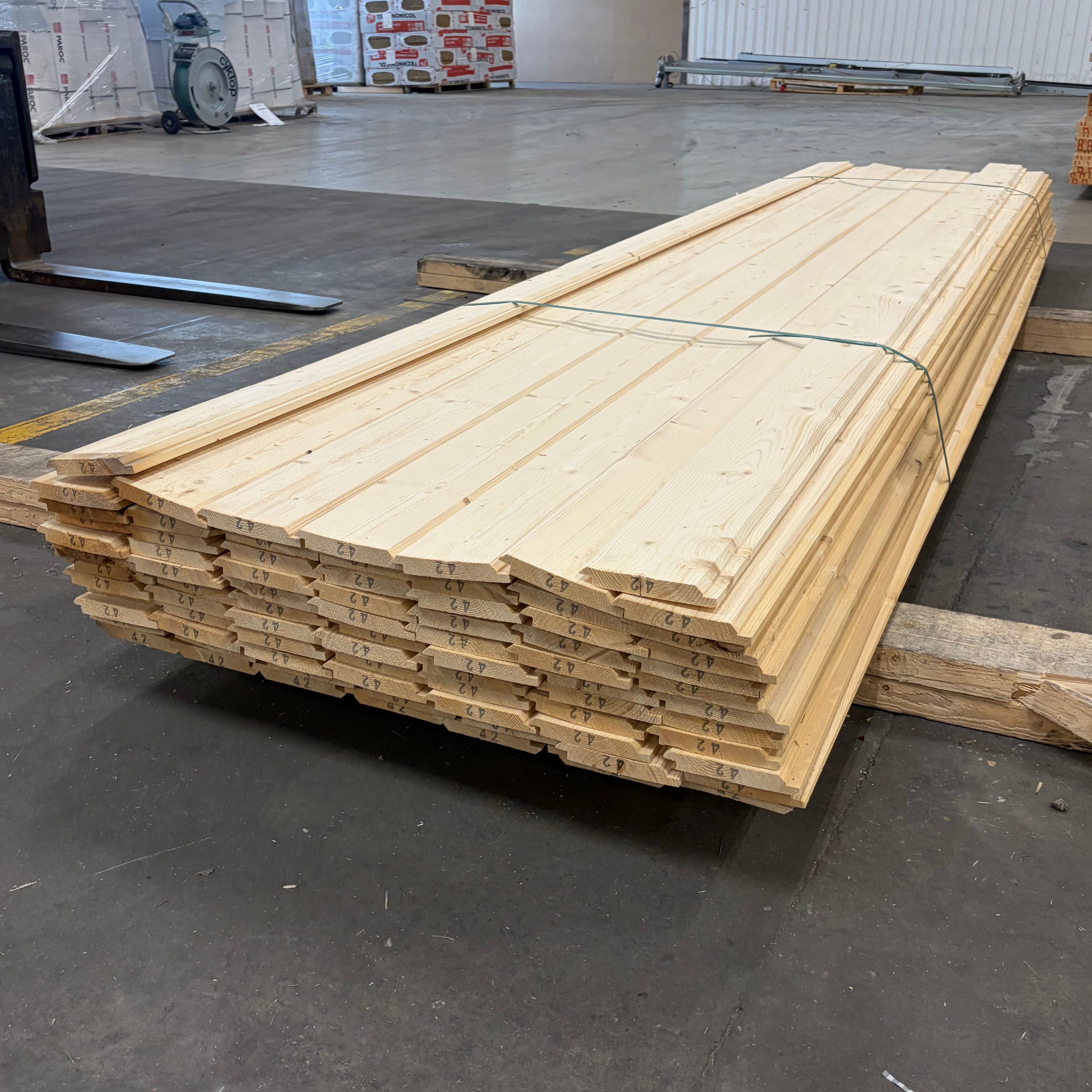 Paket Ytterpanel Dubbelfas 22x145mm, 4,2 m – 79 st- Obehandlad