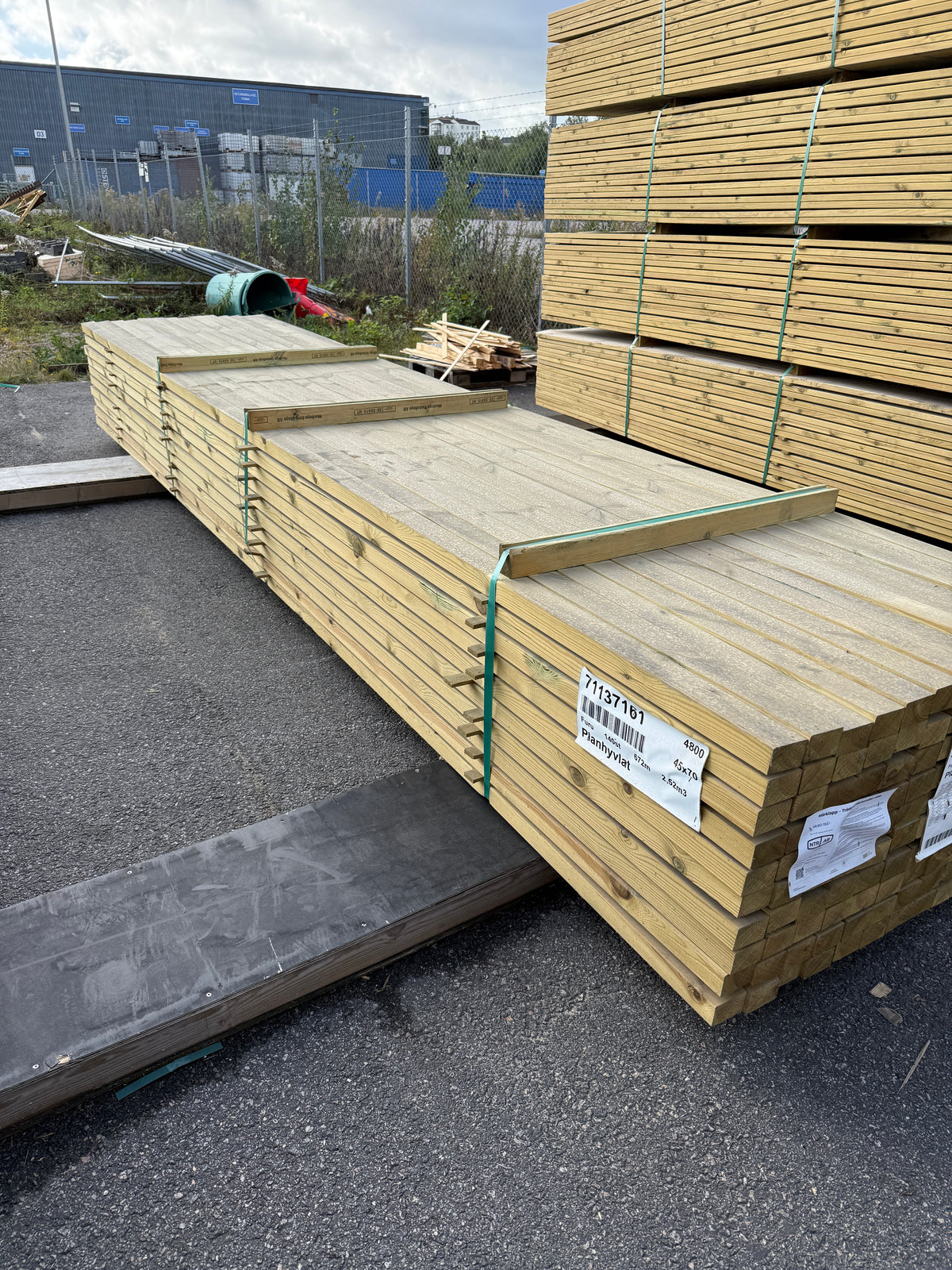 Paket Tryckimpregnerade Reglar 45x70mm, 140st 4,80m