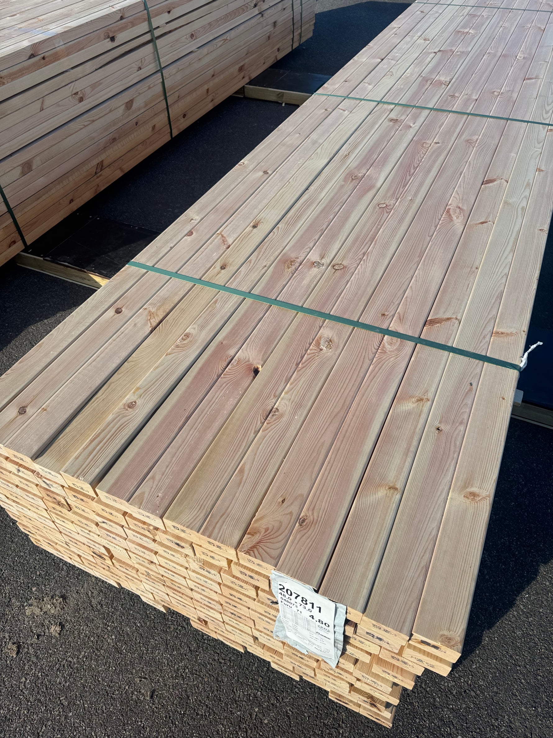 Paket Reglar 48x73 mm – 140 st (4,80 m, furu)