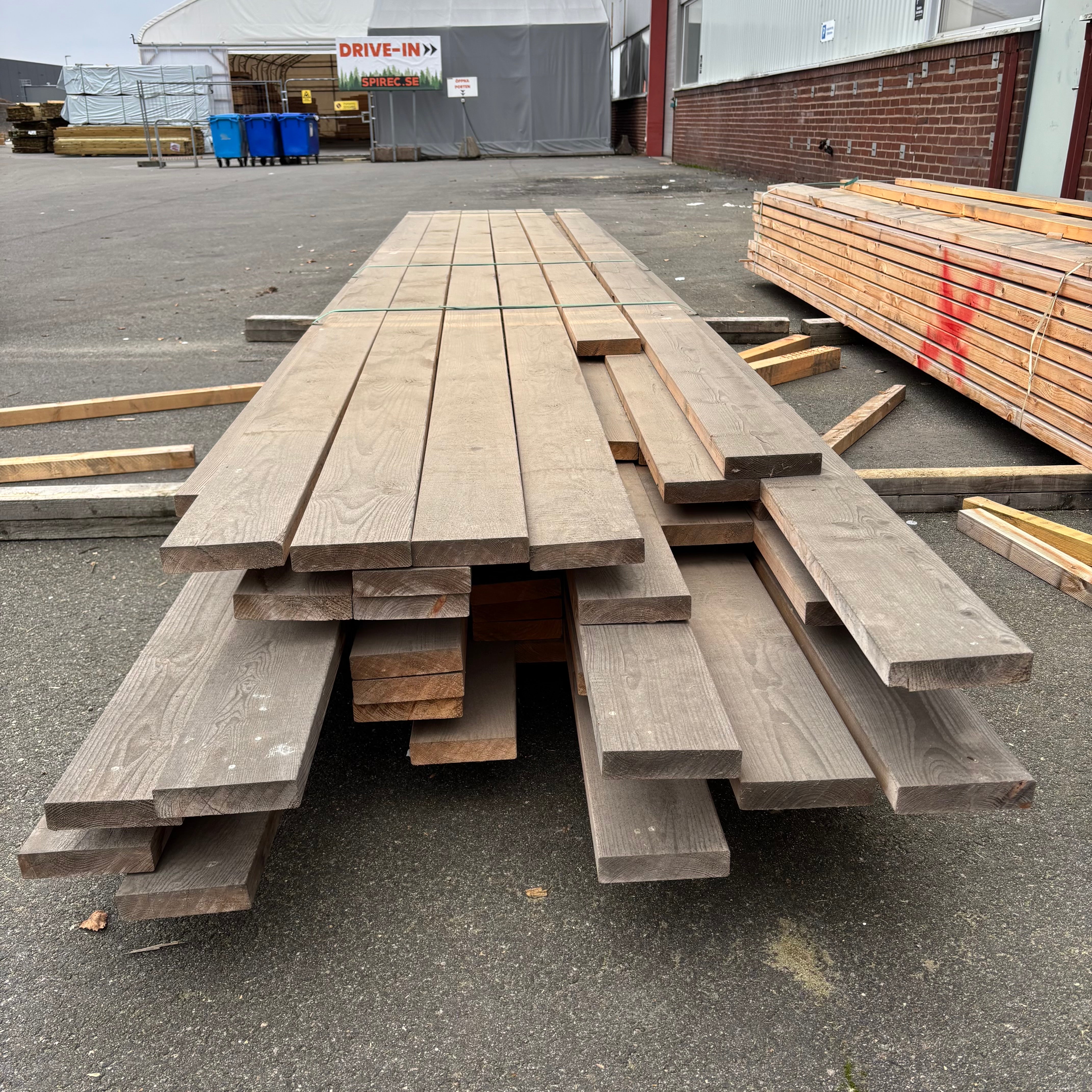 Paket Brädor Rundhyvlad 34x145mm – 69 st (3,9–5,4 m, Obehandlad)