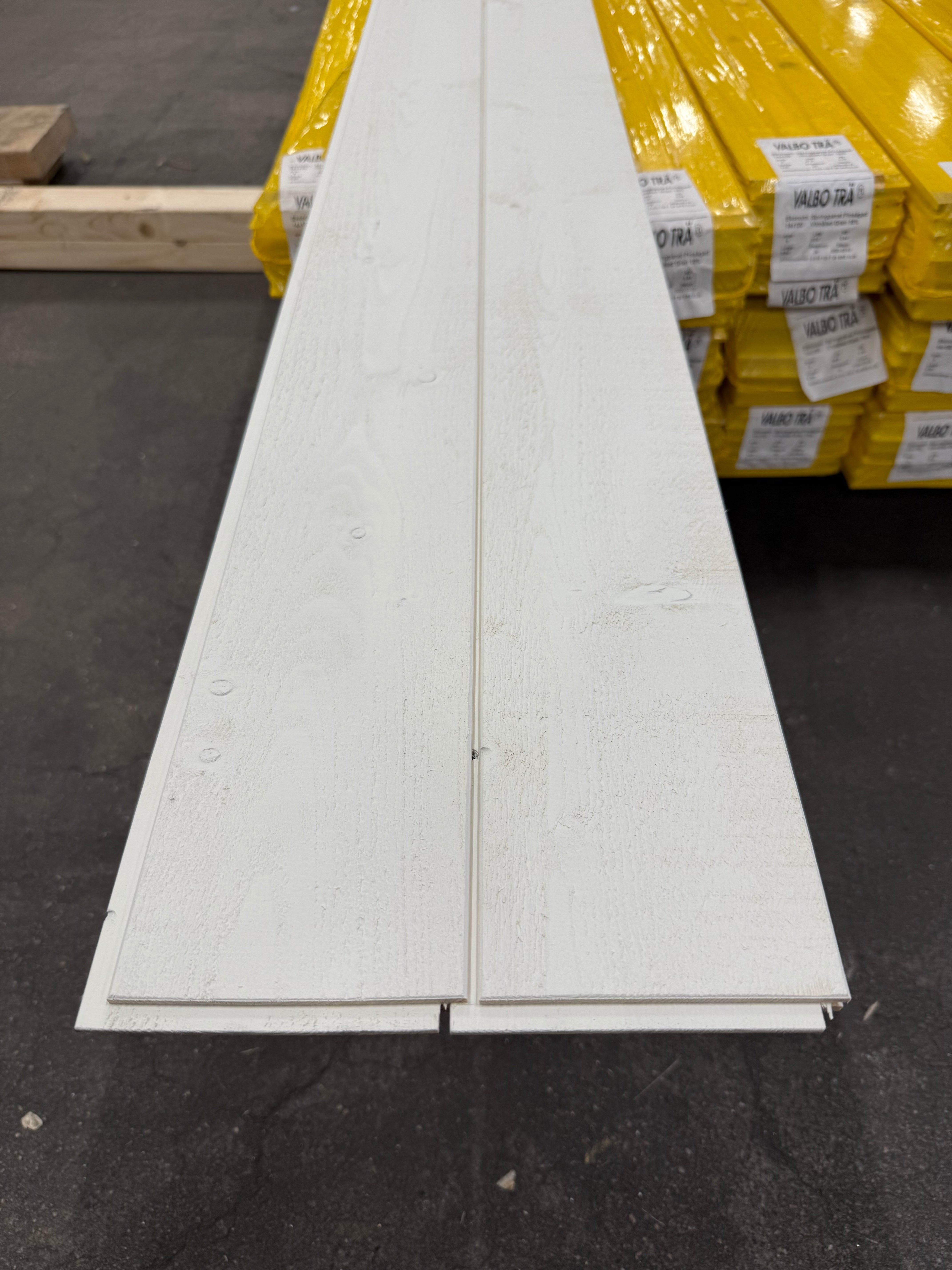 Paket Innerpanel Springpanel Finsågad 14x120mm 162st Vit
