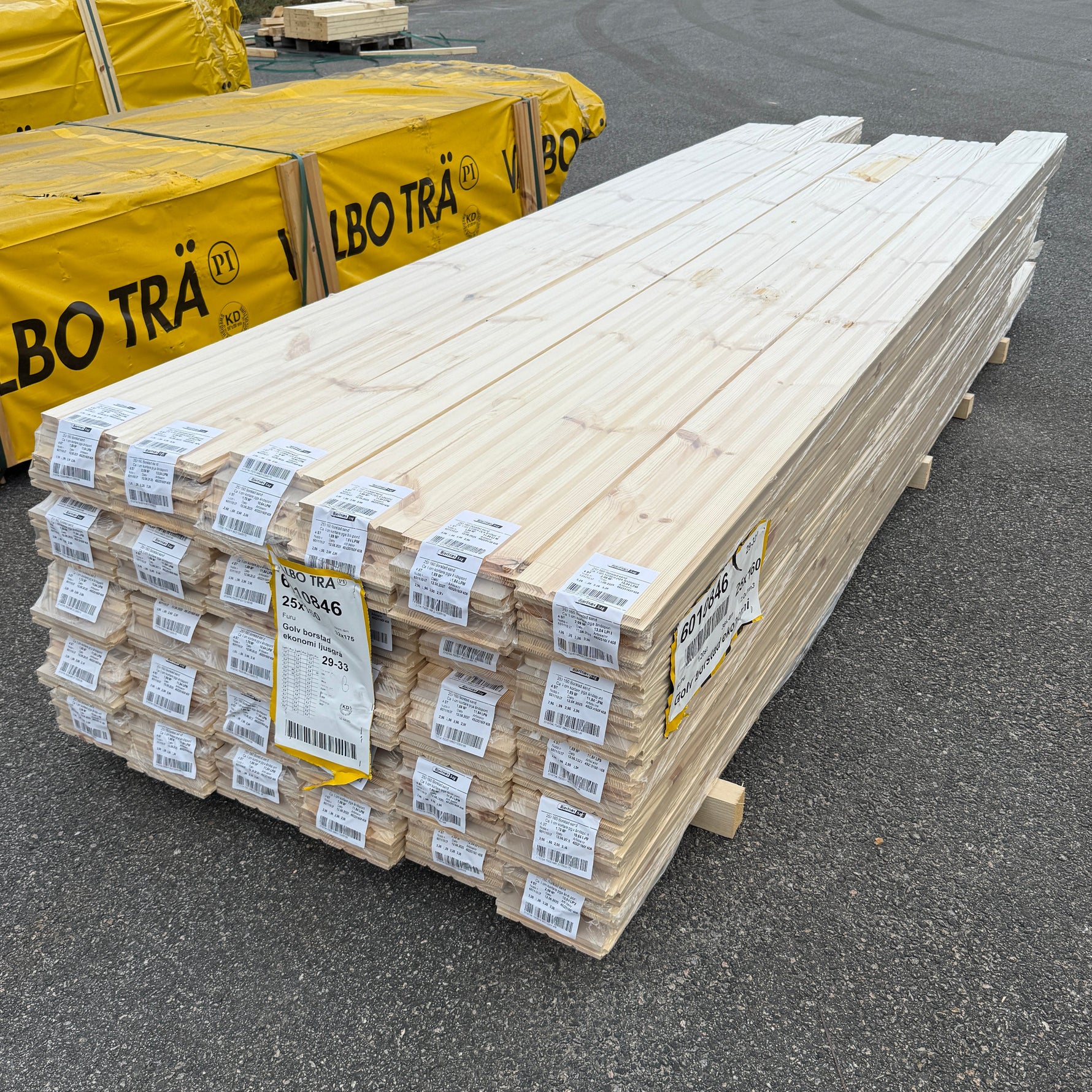 Parti Furugolv Borstad Ljusgrå Ekonomi 25x160 mm – 56,64 m²