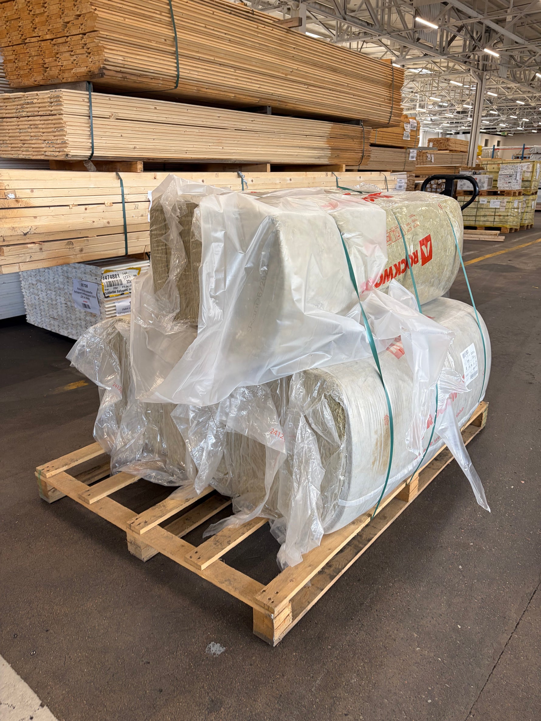 Pall ROCKWOOL Isolering 70/95mm – 8 balar