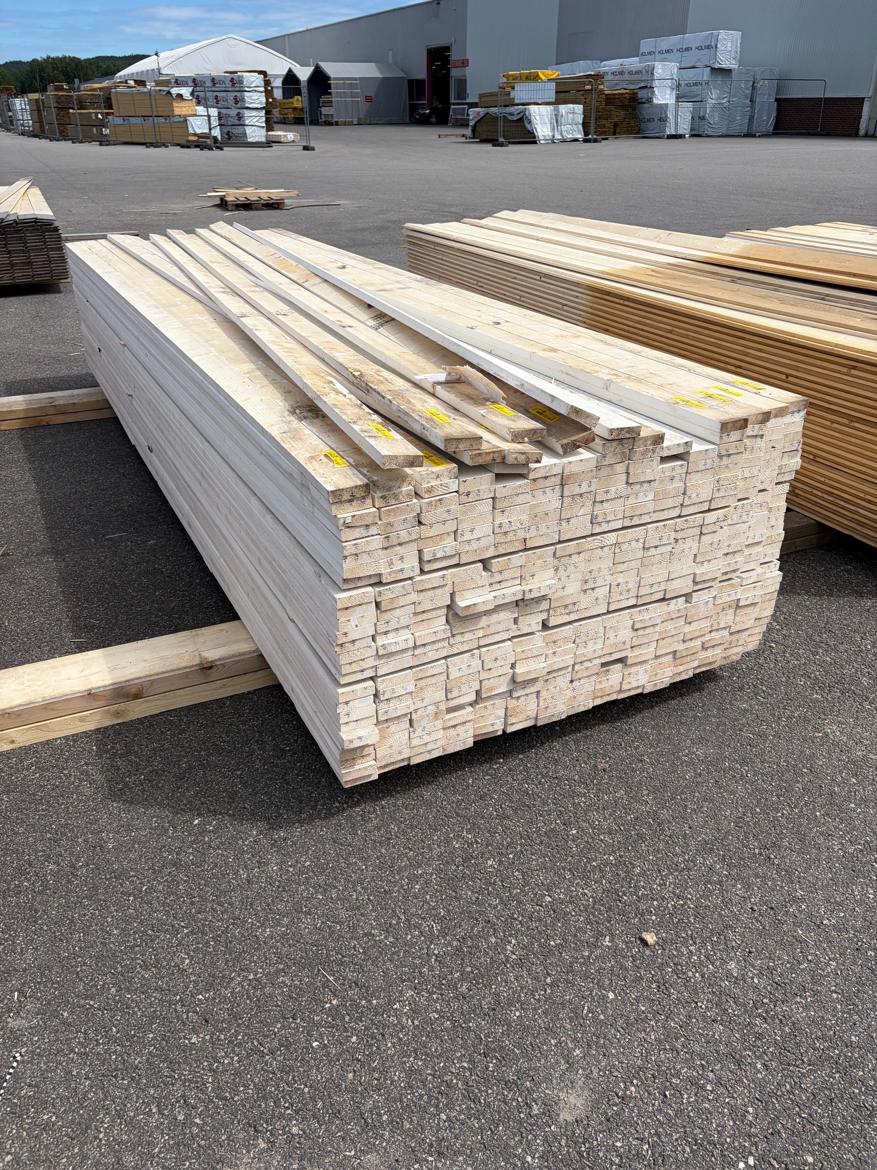 Paket Finsågade Brädor 22x70mm, 390st 3.60m Mellanstruken