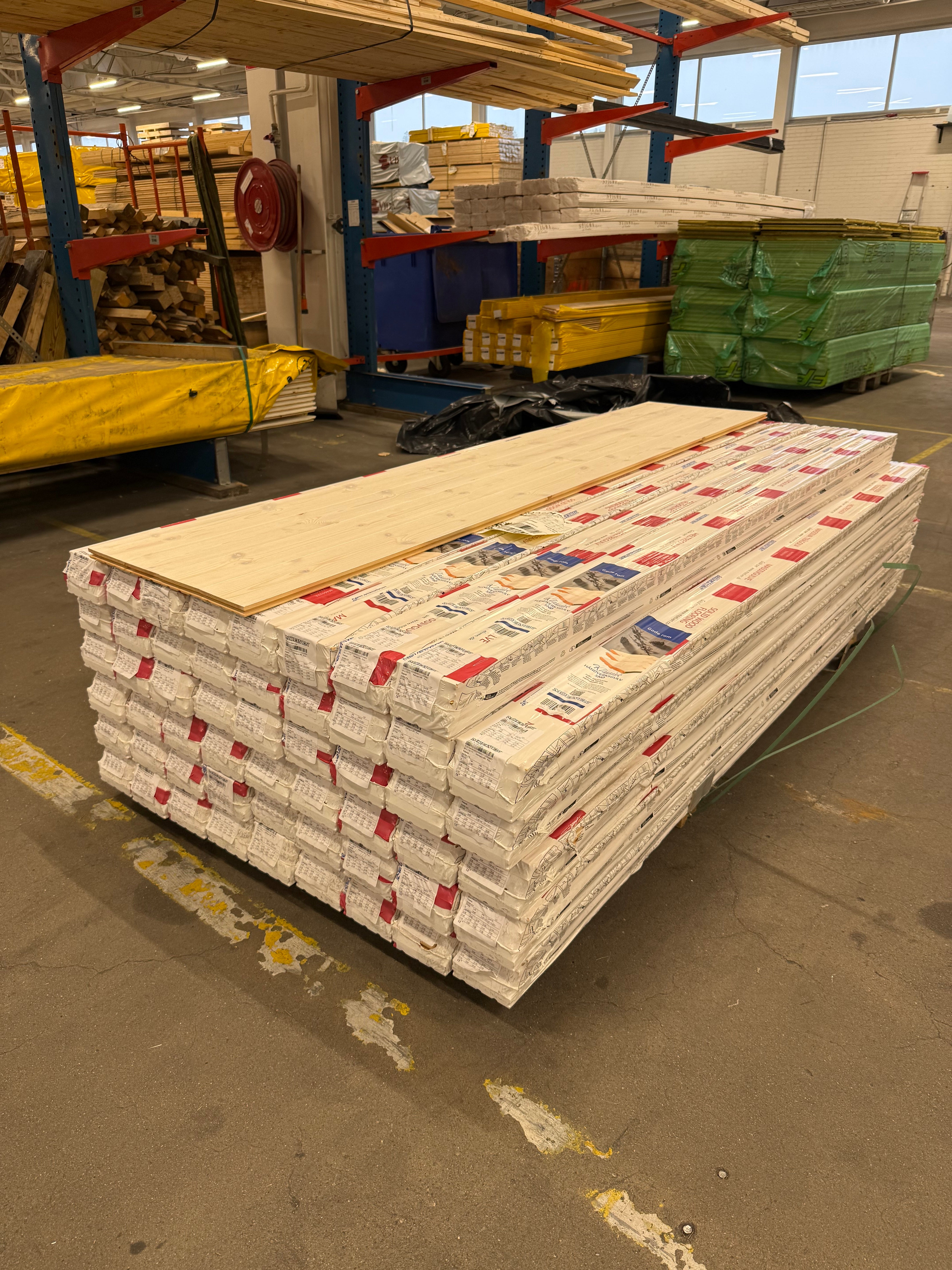 Moelven Furu Golv Snö 20x117mm - Per Bunt (4st 2,20m)